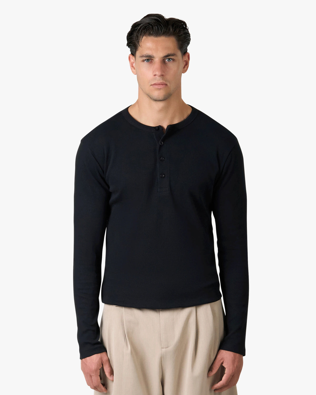 Henley Langarmshirt