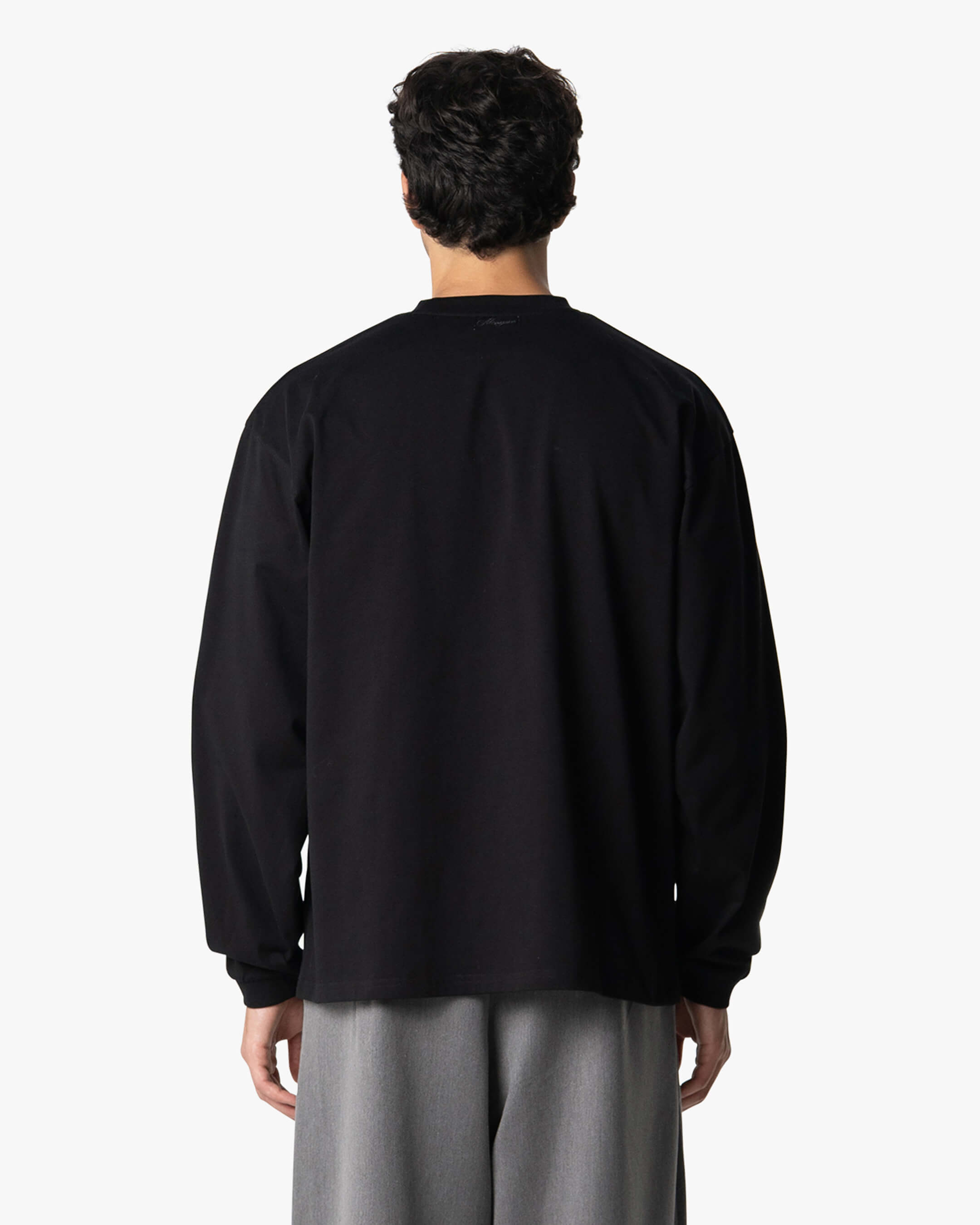 Signature Übergroßer Baumwolle Langarmshirt