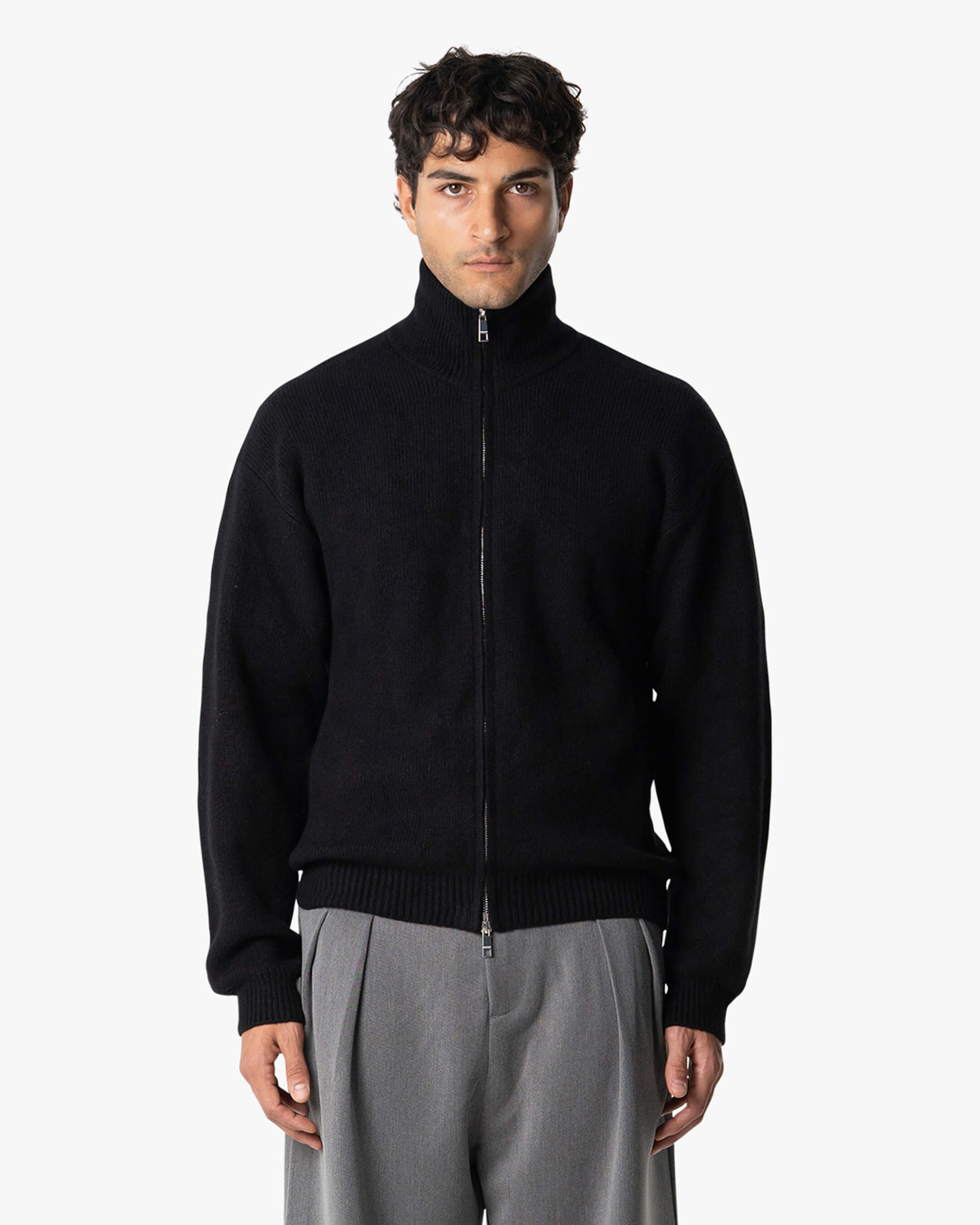 Ventura Baumwoll-Strickjacke mit Reißverschluss