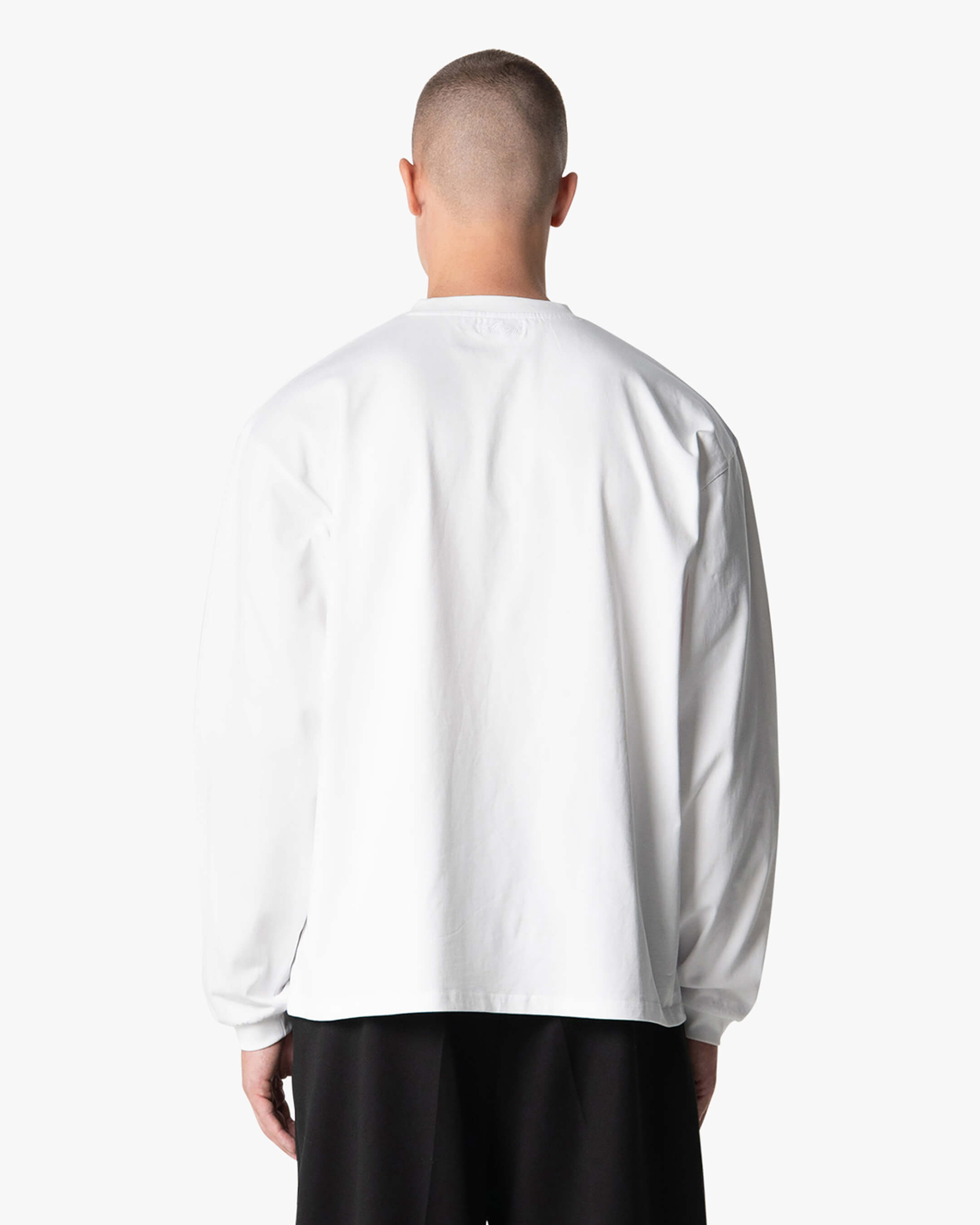 Signature Übergroßer Baumwolle Langarmshirt