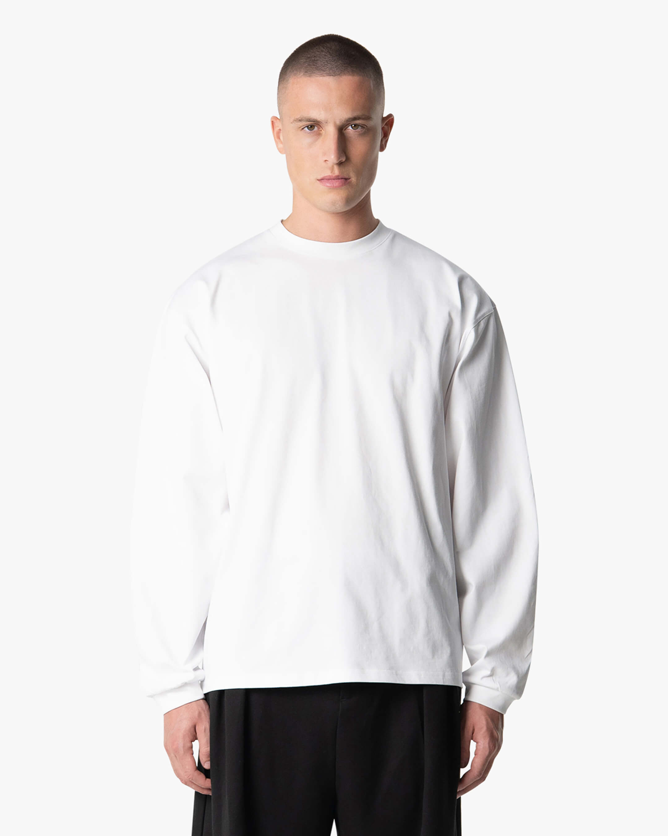 Signature Übergroßer Baumwolle Langarmshirt