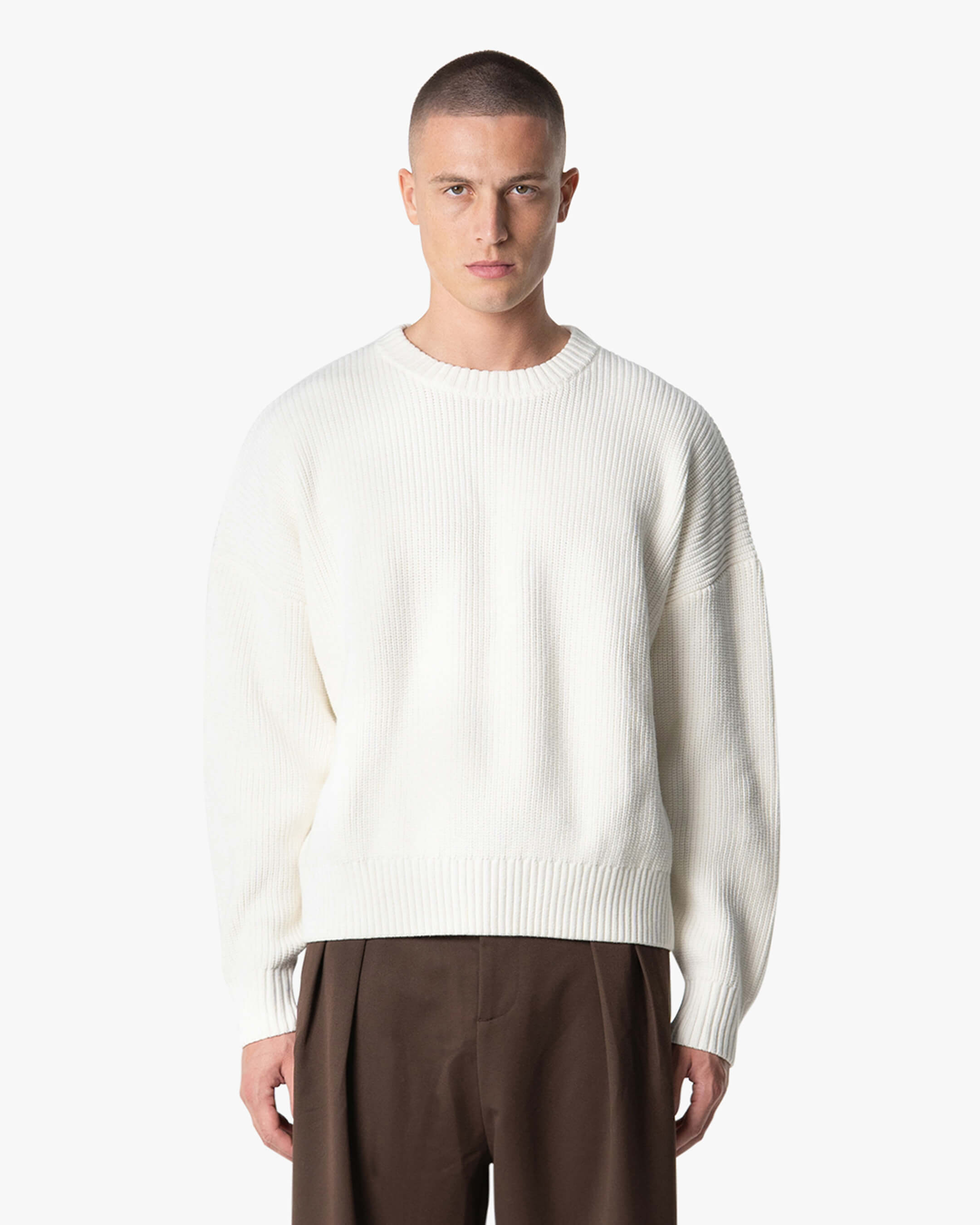 Emilian Übergroßer Baumwollpullover in Box-Schnitt