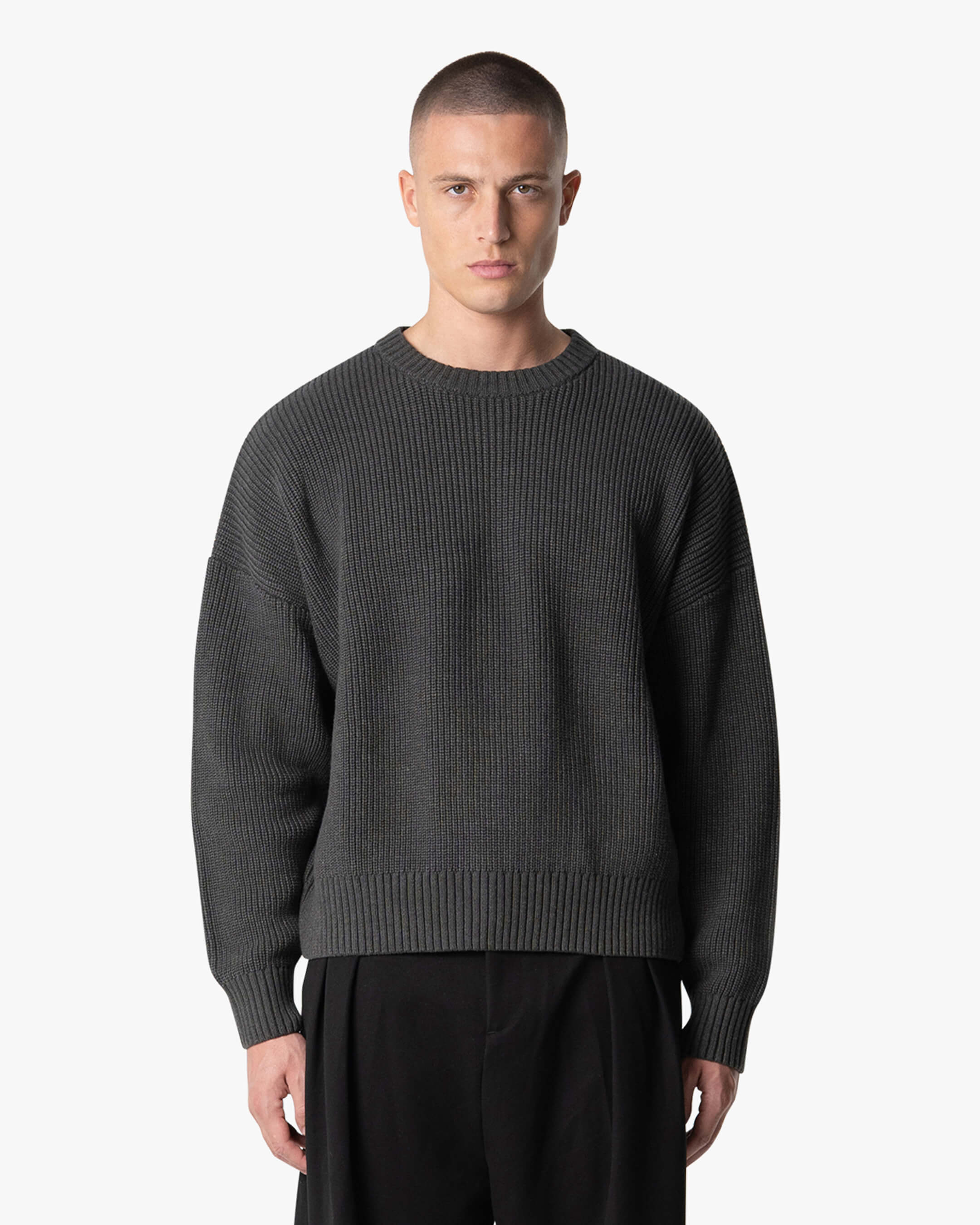 Emilian Übergroßer Baumwollpullover in Box-Schnitt