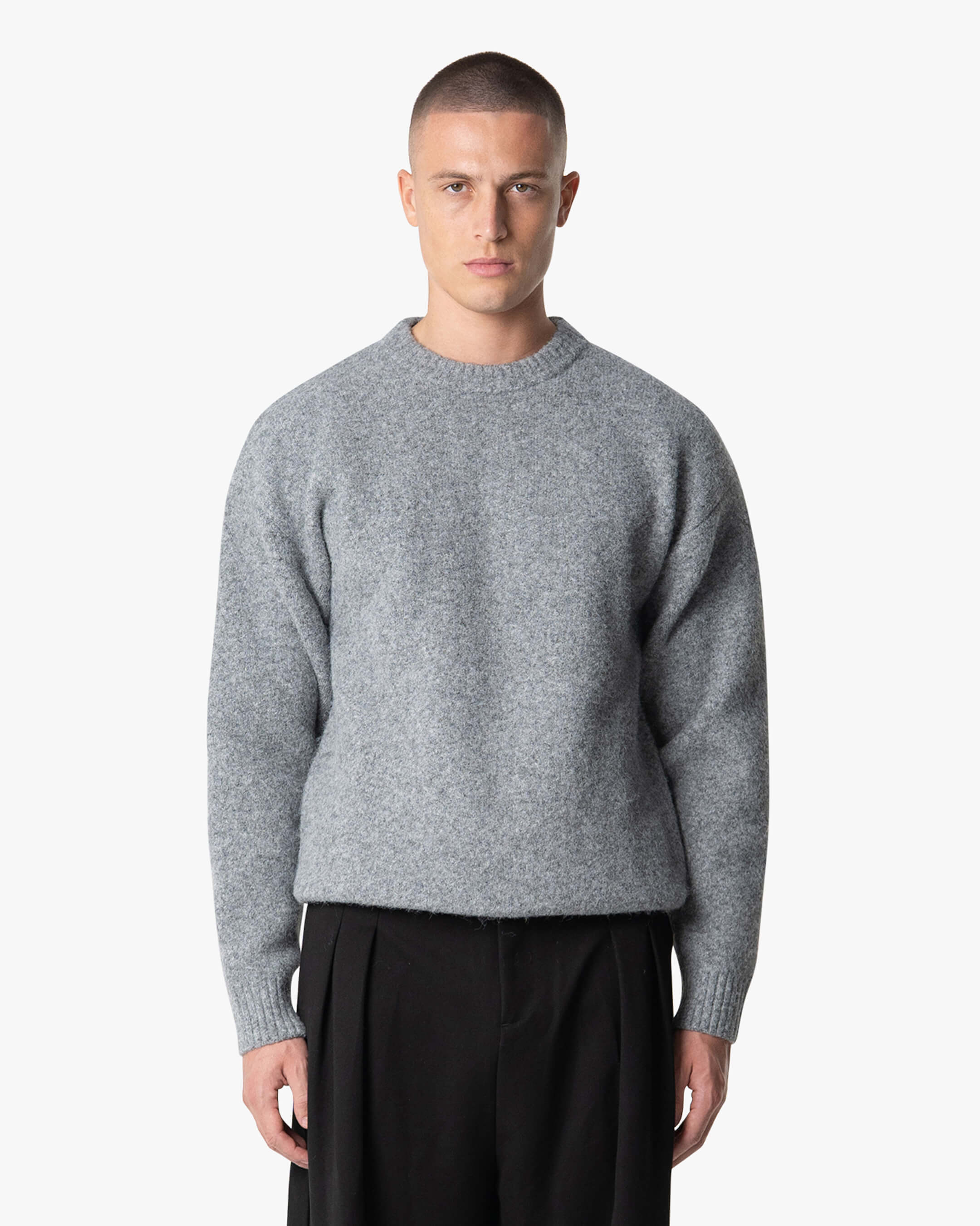 Brixton Pullover aus Wollmischung mit gebürsteter Oberfläche