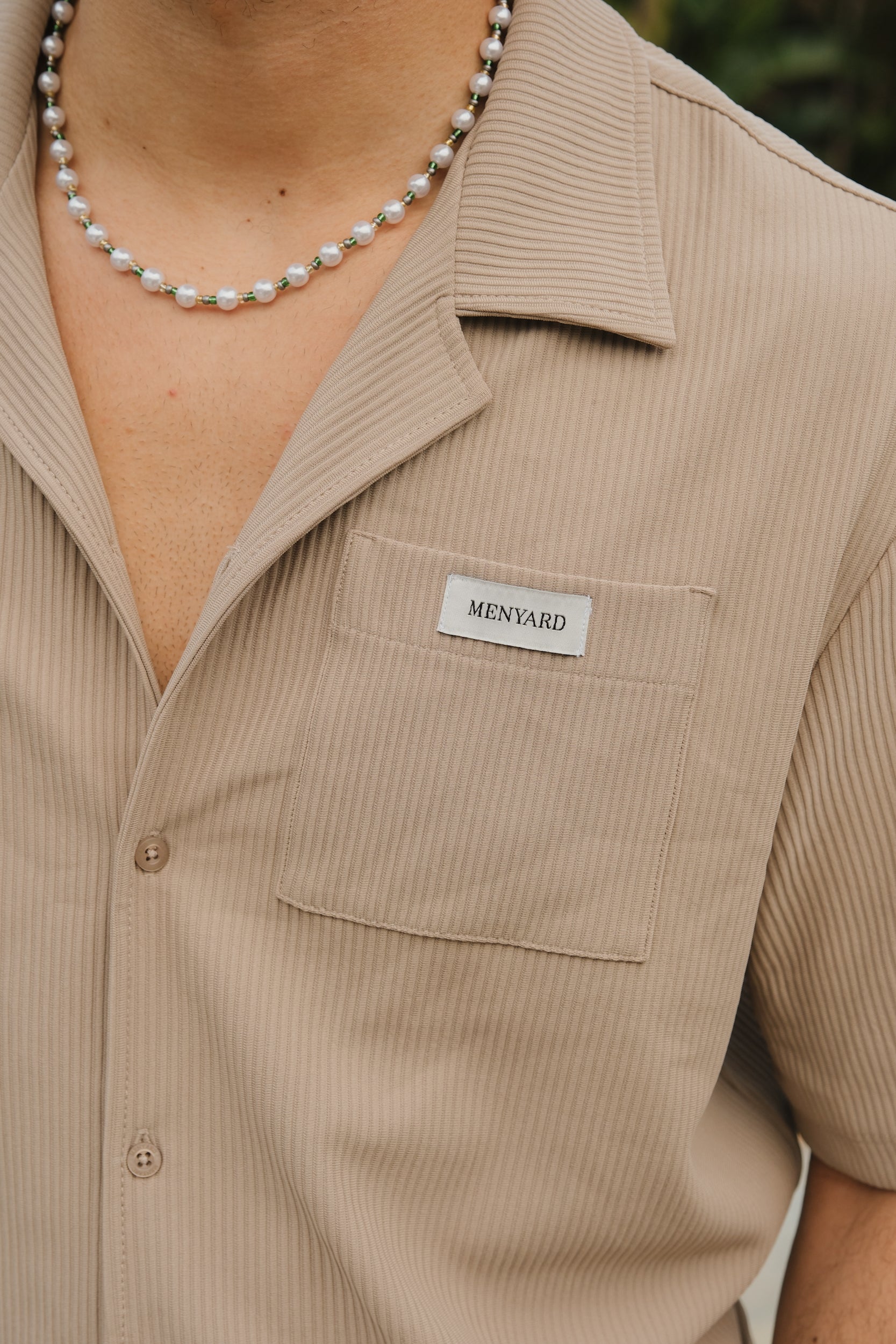 Santiago Geripptes Shirt