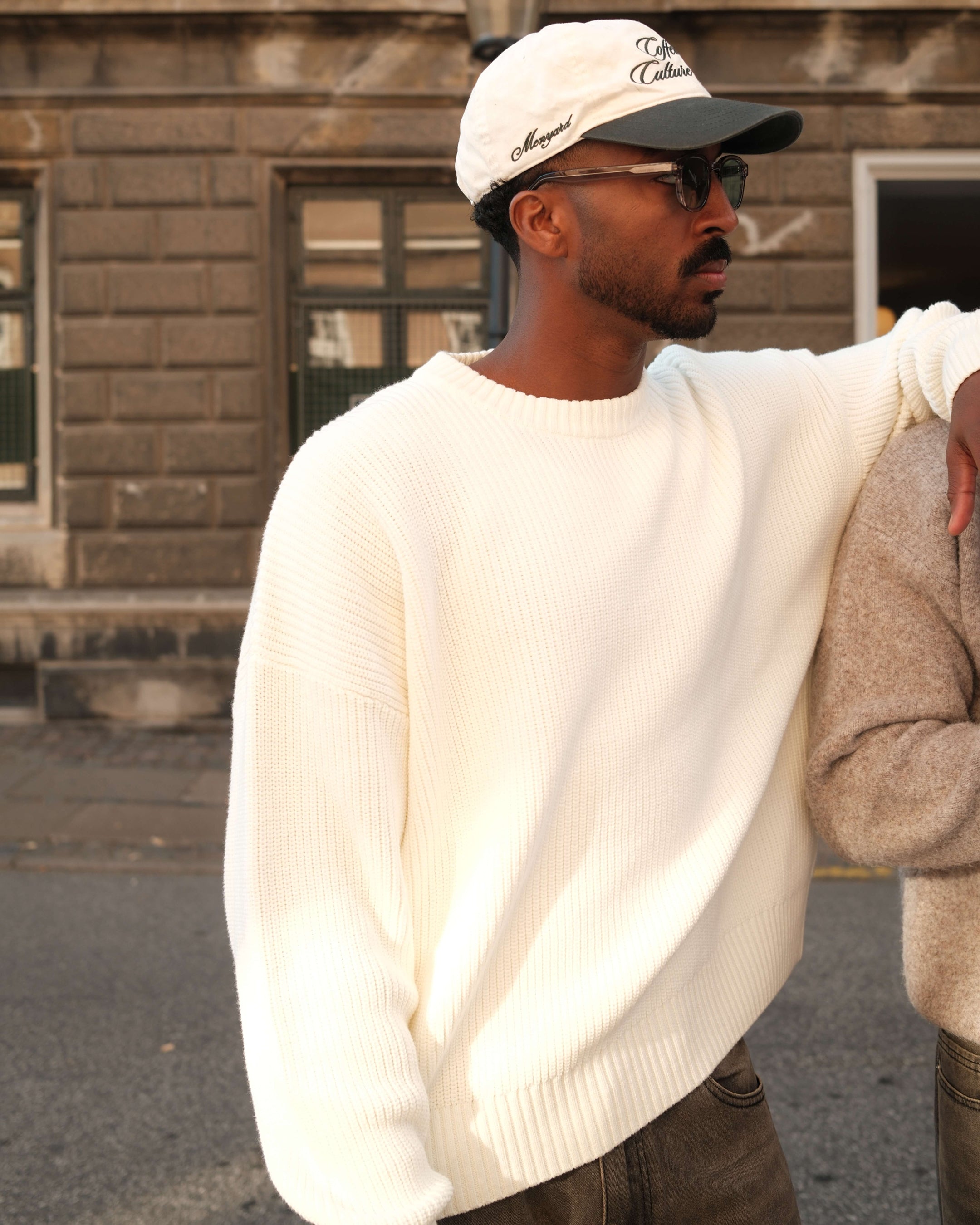 Emilian Übergroßer Baumwollpullover in Box-Schnitt