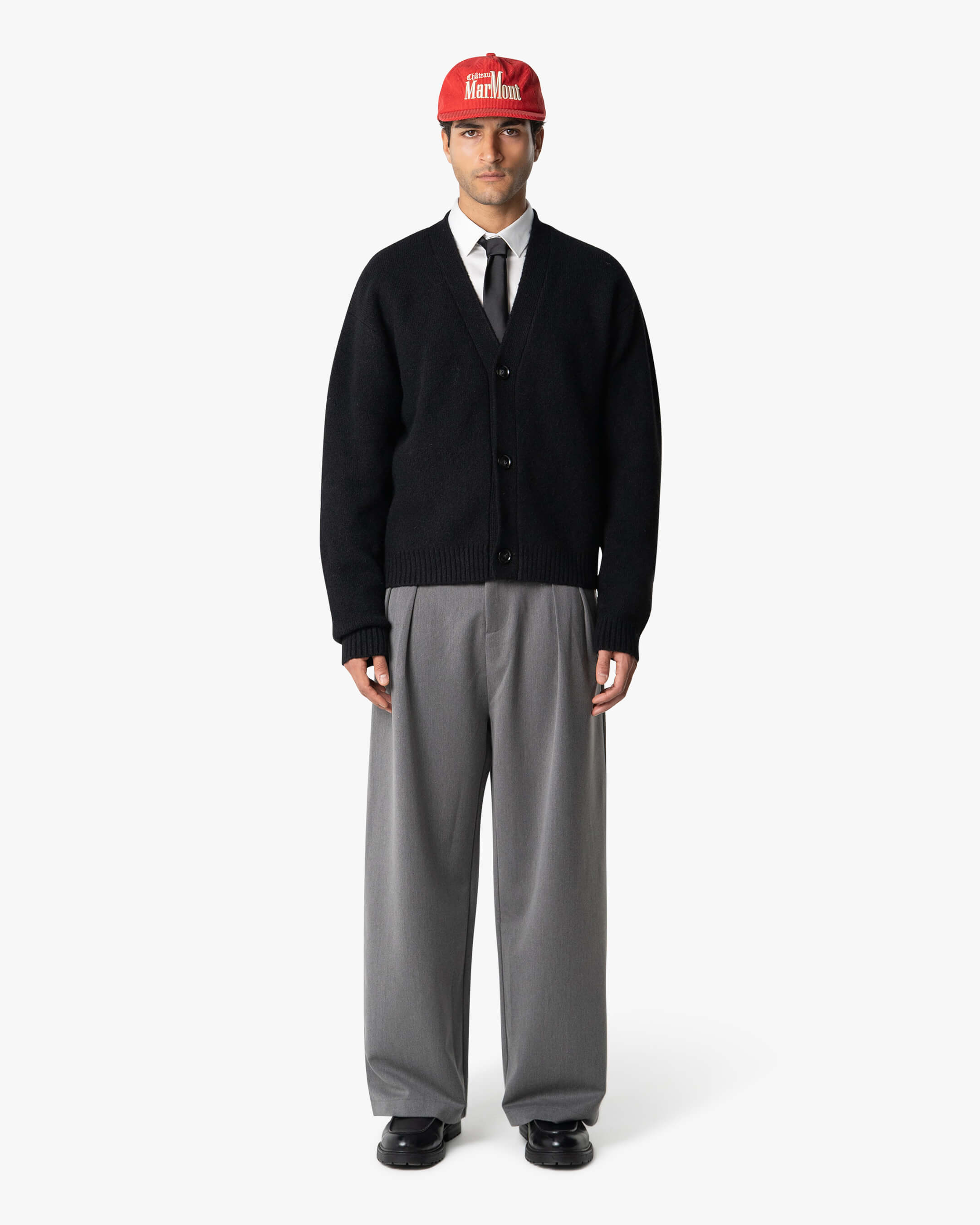 Marea V-Ausschnitt Strickjacke aus gebürstetem Material