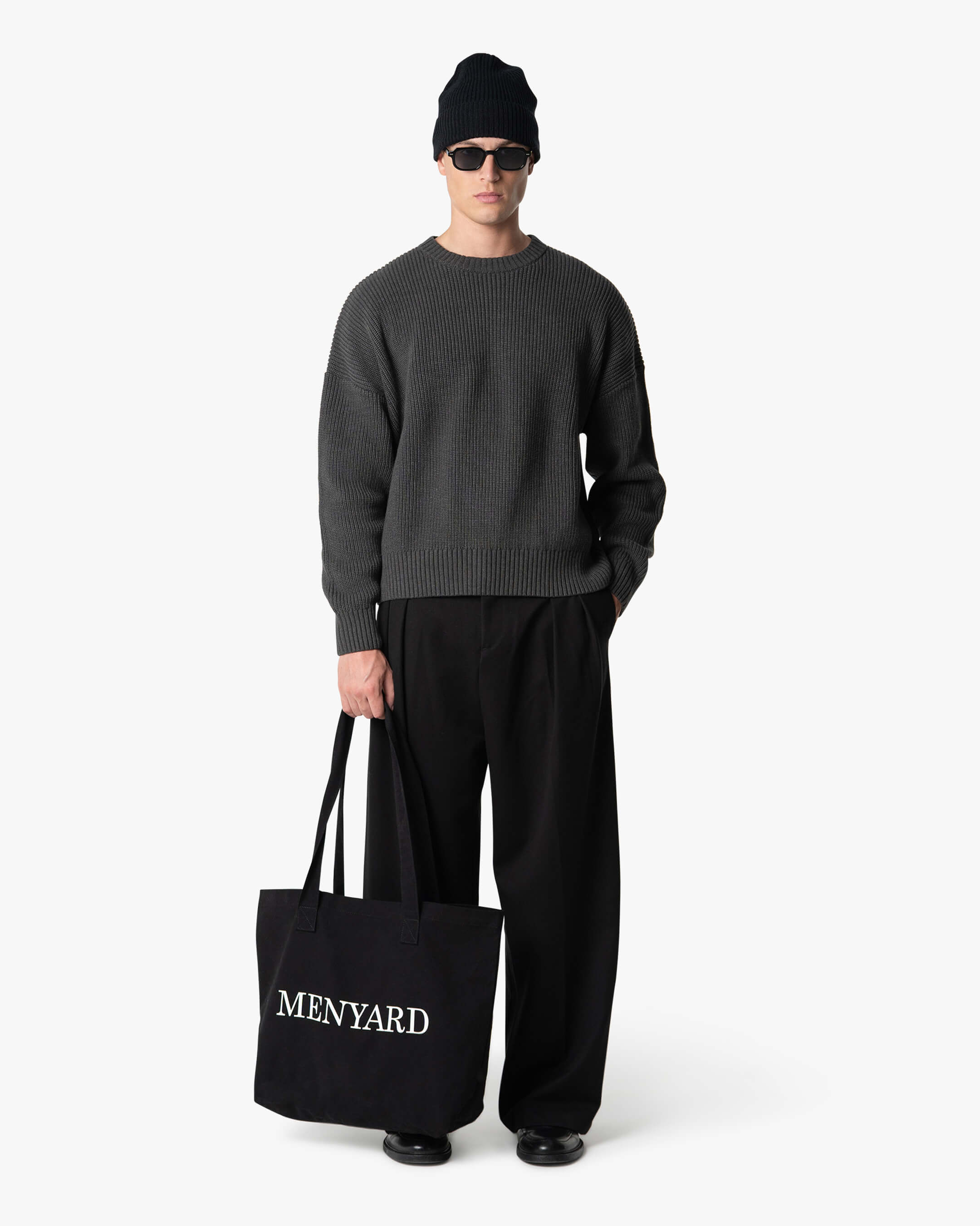 Emilian Übergroßer Baumwollpullover in Box-Schnitt
