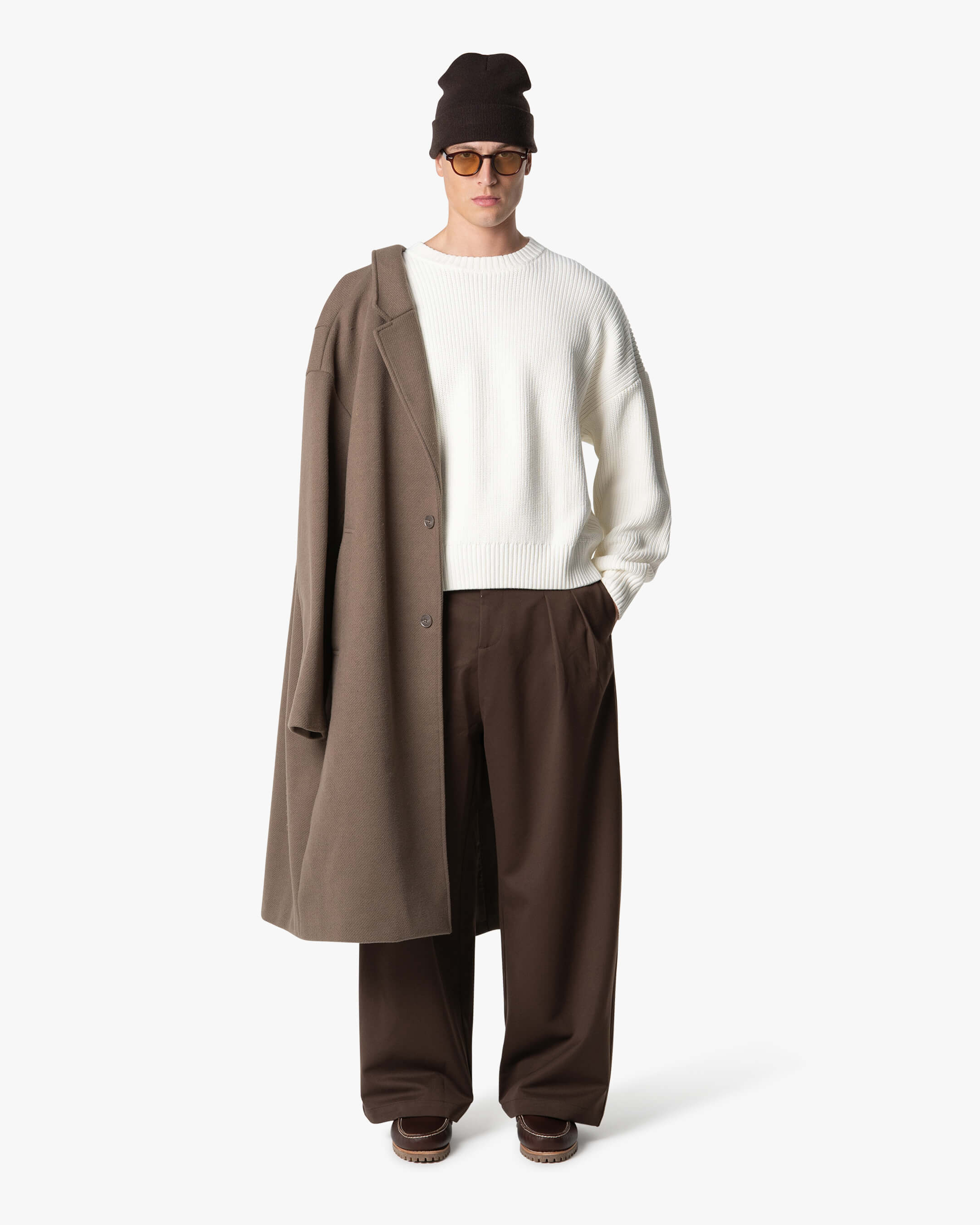 Emilian Übergroßer Baumwollpullover in Box-Schnitt