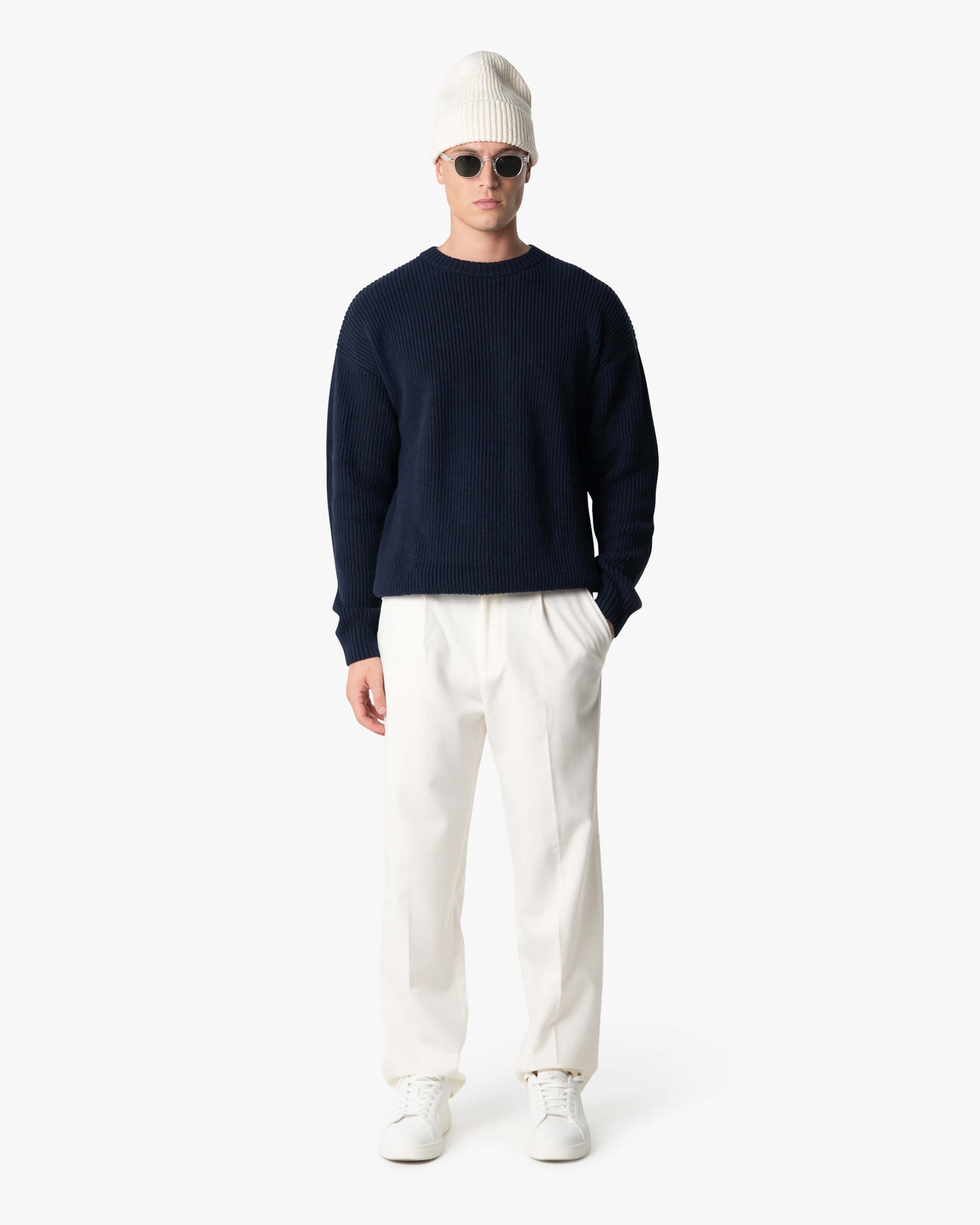 Naval Strickpullover aus Baumwolle