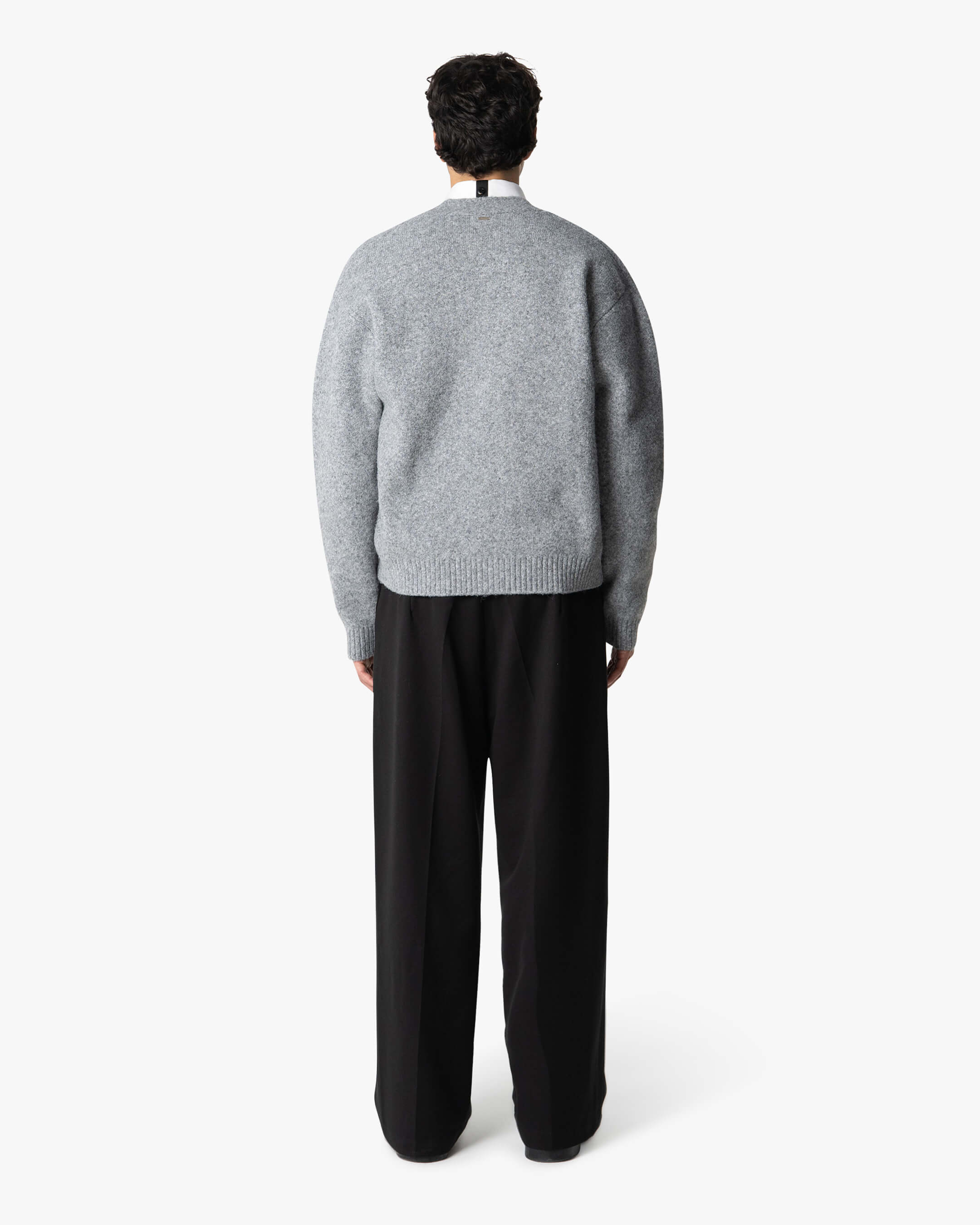 Marea V-Ausschnitt Strickjacke aus gebürstetem Material