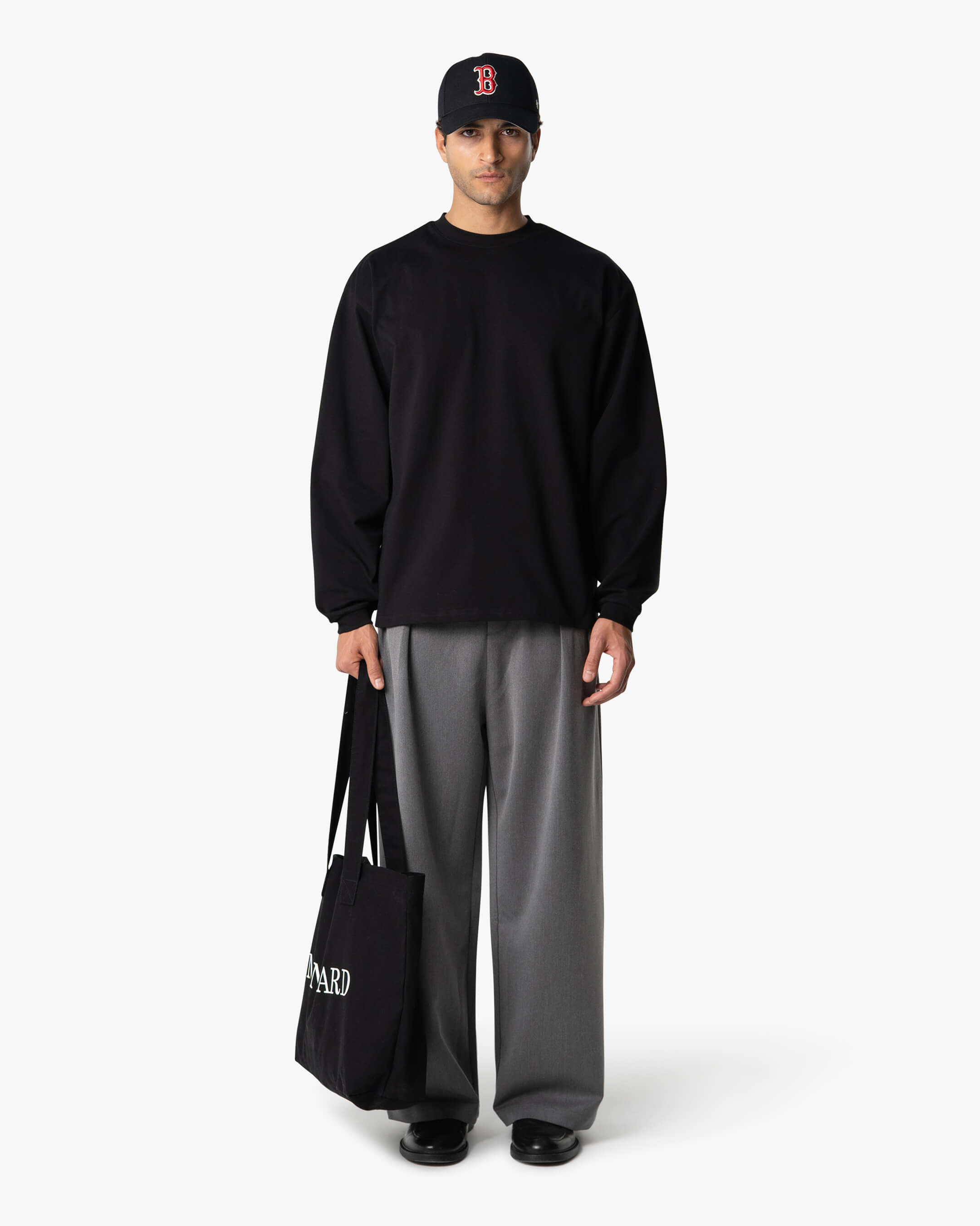 Signature Übergroßer Baumwolle Langarmshirt