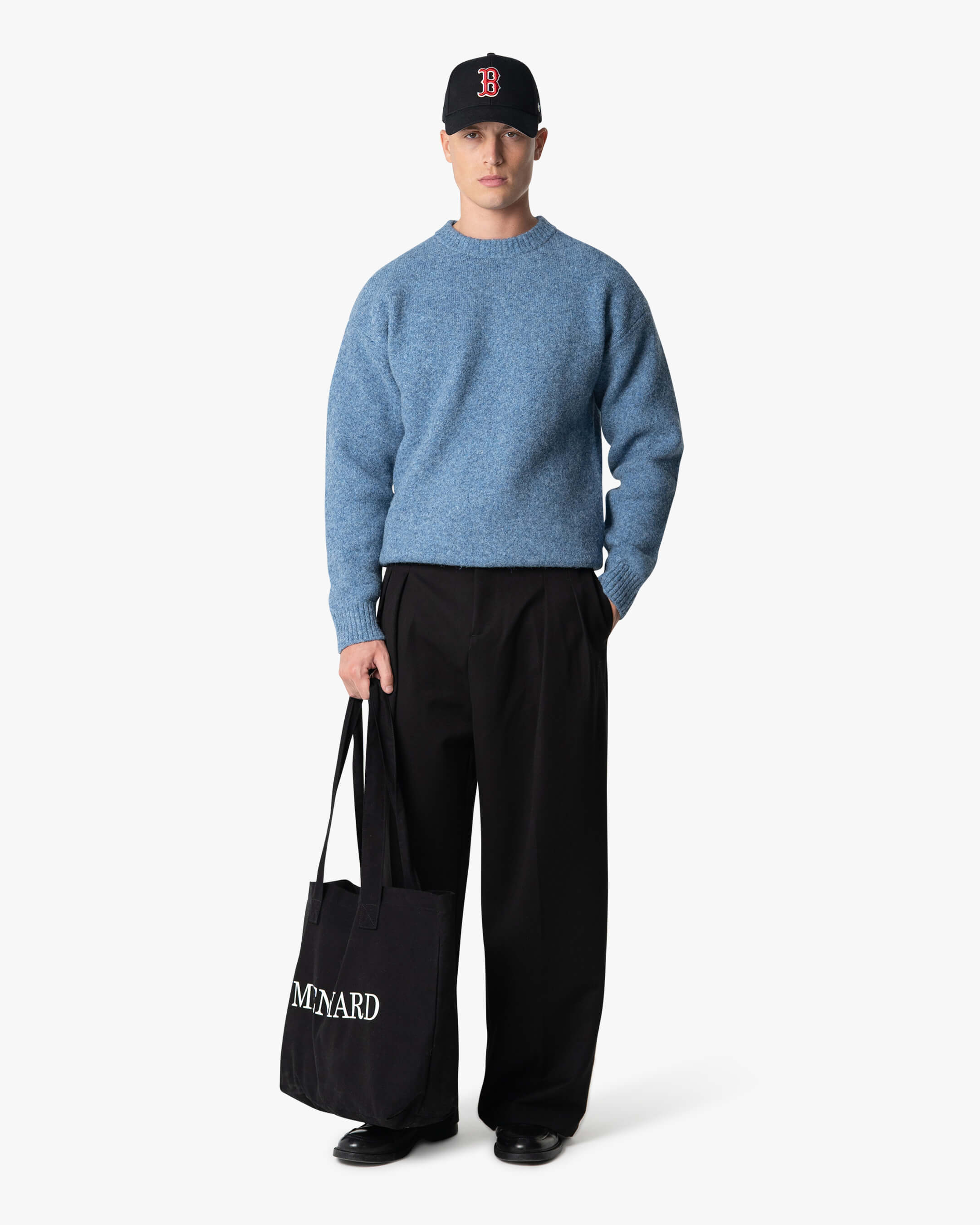 Brixton Pullover aus Wollmischung mit gebürsteter Oberfläche
