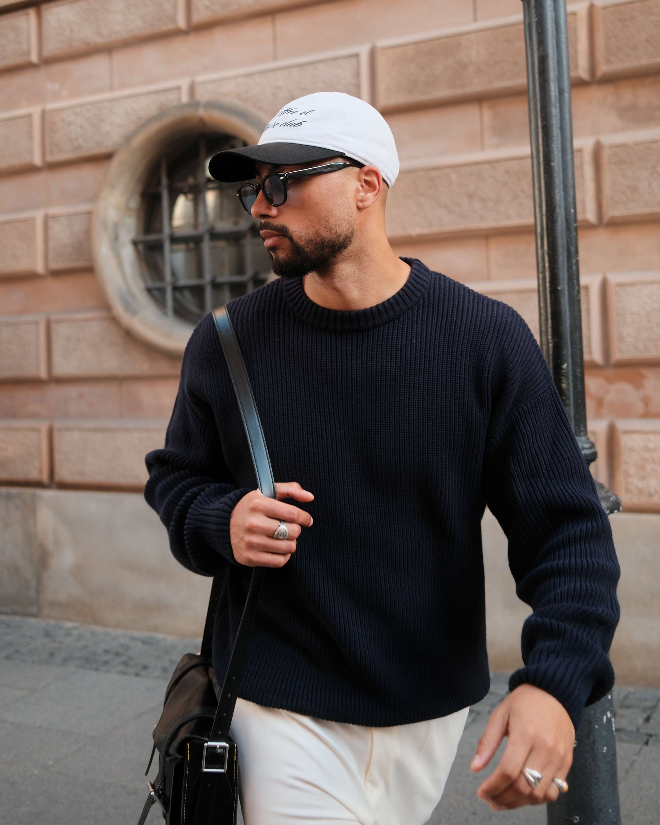 Naval Strickpullover aus Baumwolle