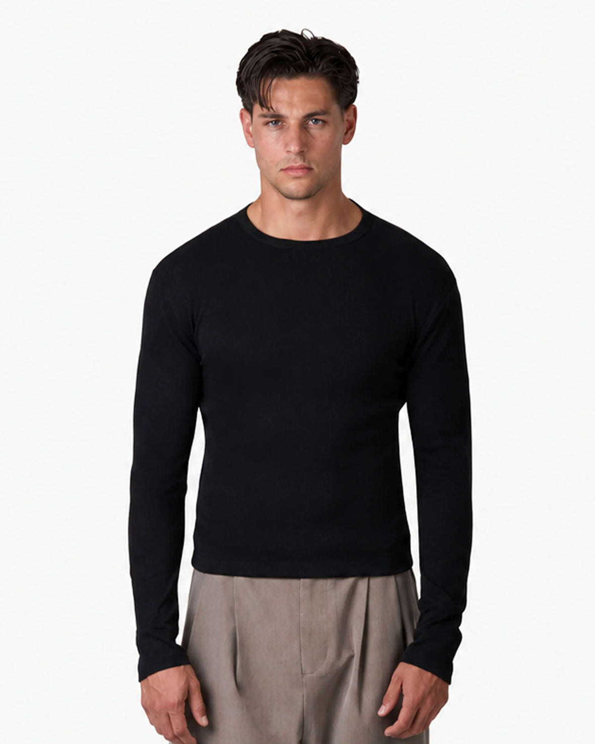 Ribbed Longsleeve | Black
