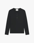 Henley Longsleeve | Black flatlay