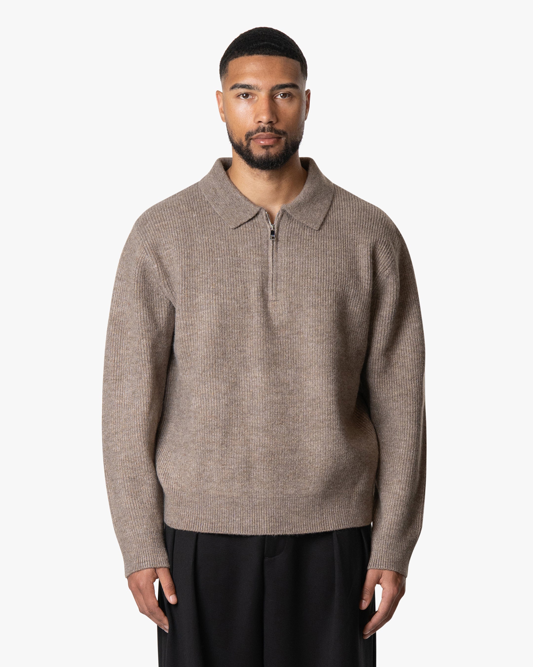 Levante Strickpullover mit halbem Reißverschluss 