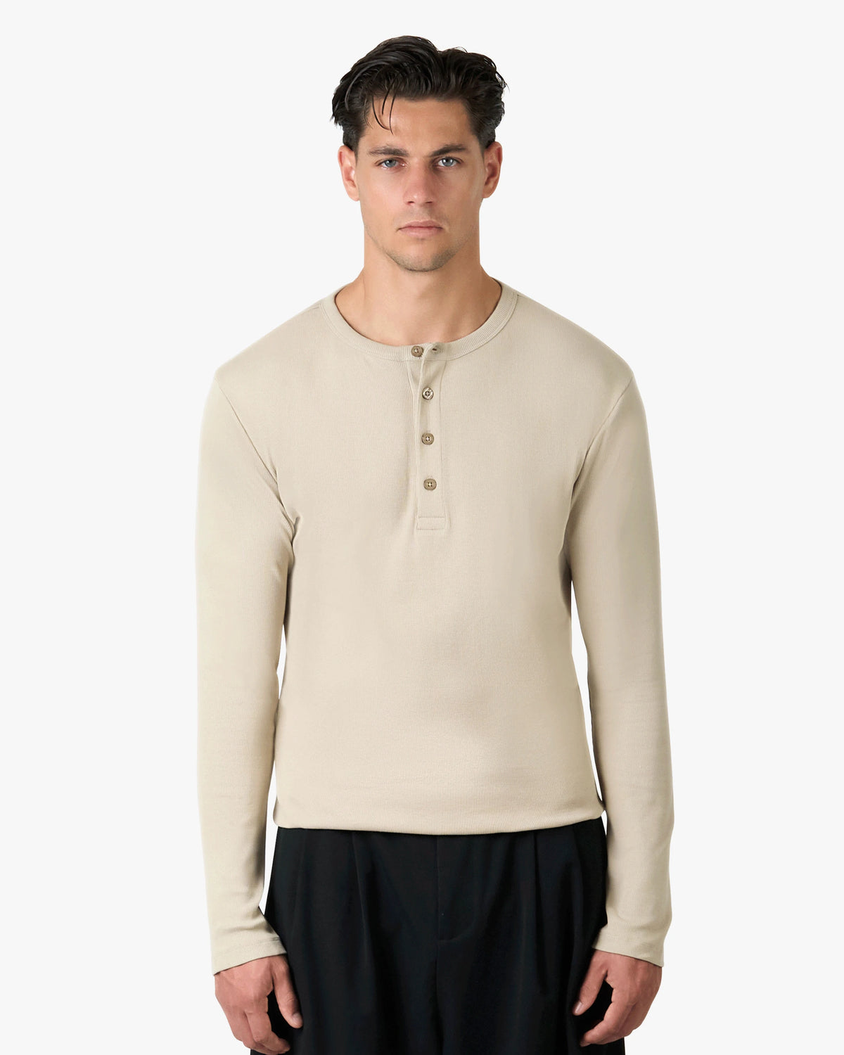 Henley Langarmshirt