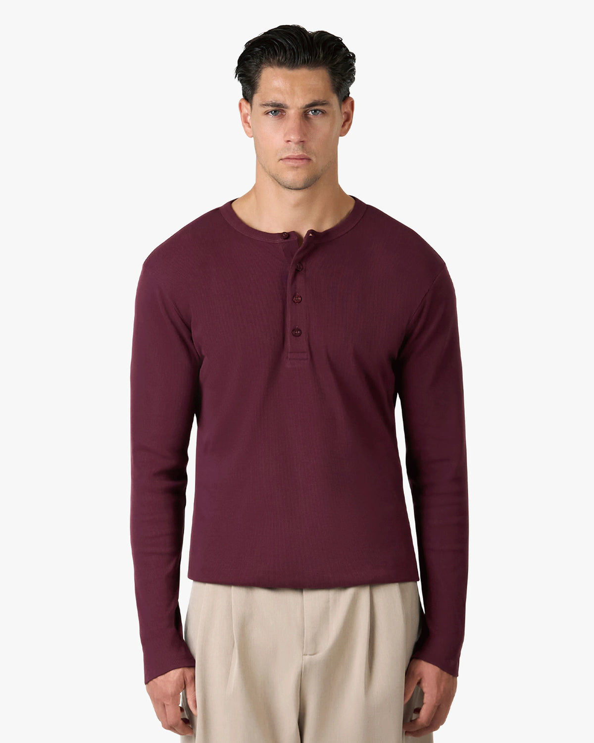 Henley Langarmshirt