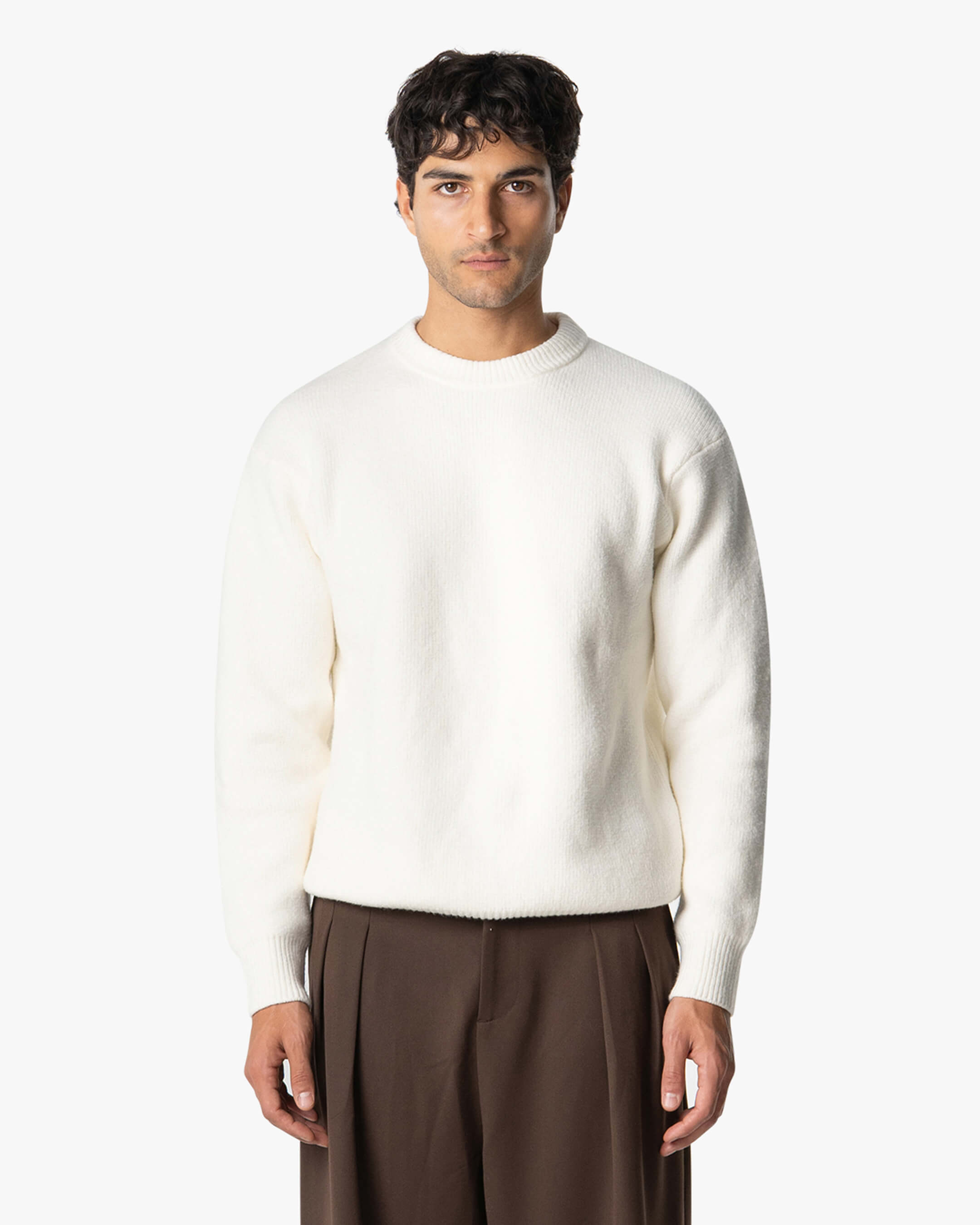 Nuvola Strickpullover aus Baumwolle mit Rundhalsausschnitt