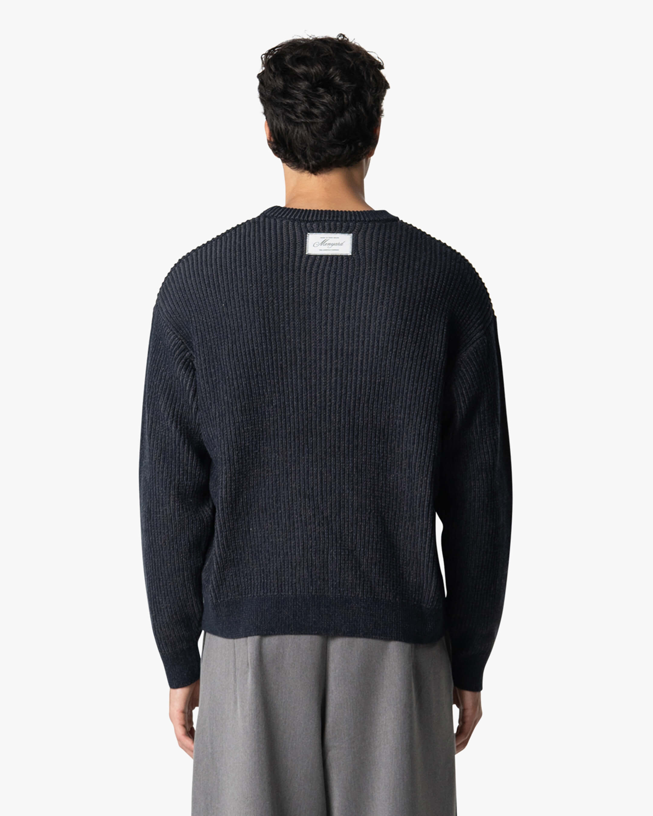 Lima Strickpullover aus Baumwolle - Marineblau/Grau 