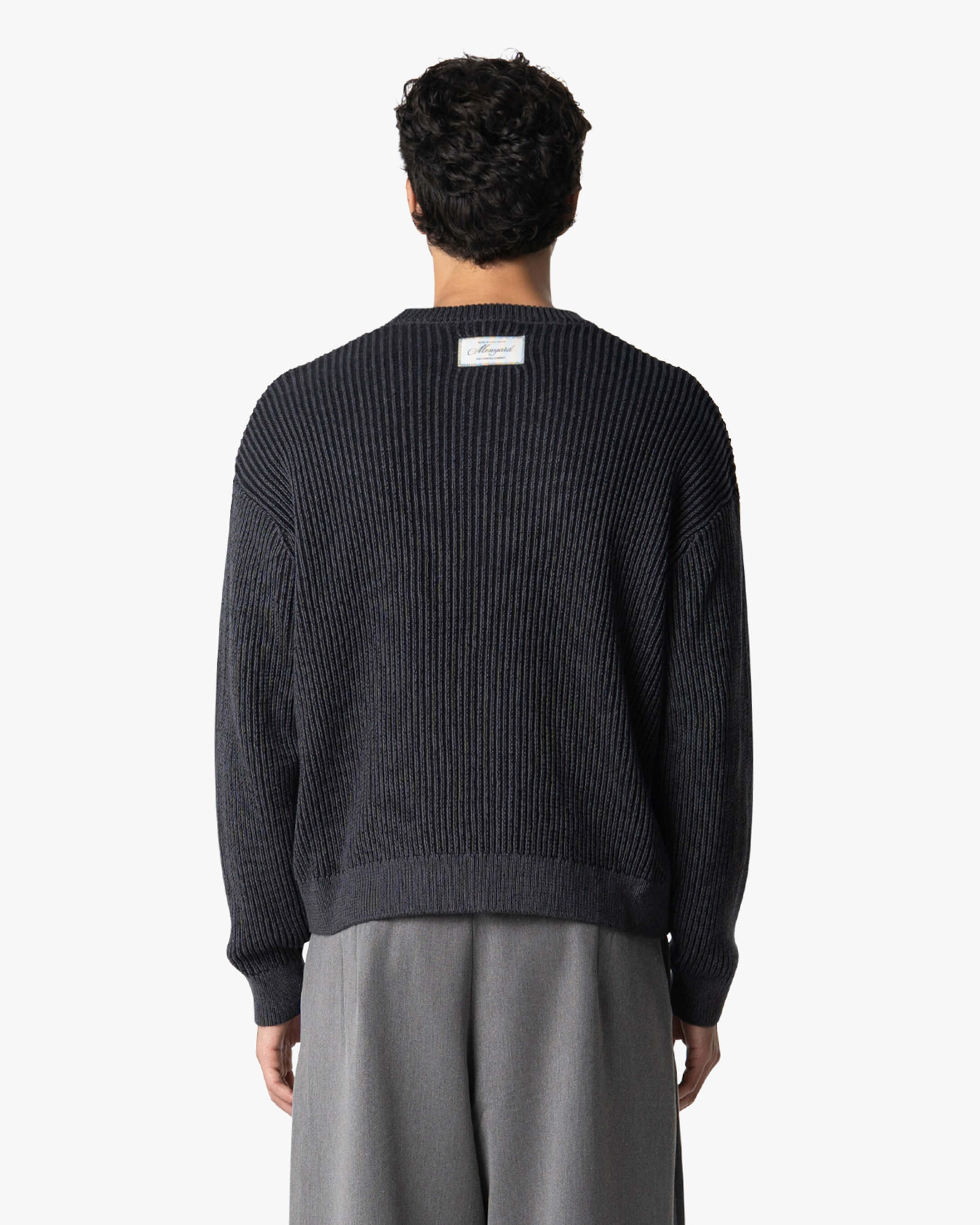 Lima Strickpullover aus Baumwolle - Schwarz/Grau