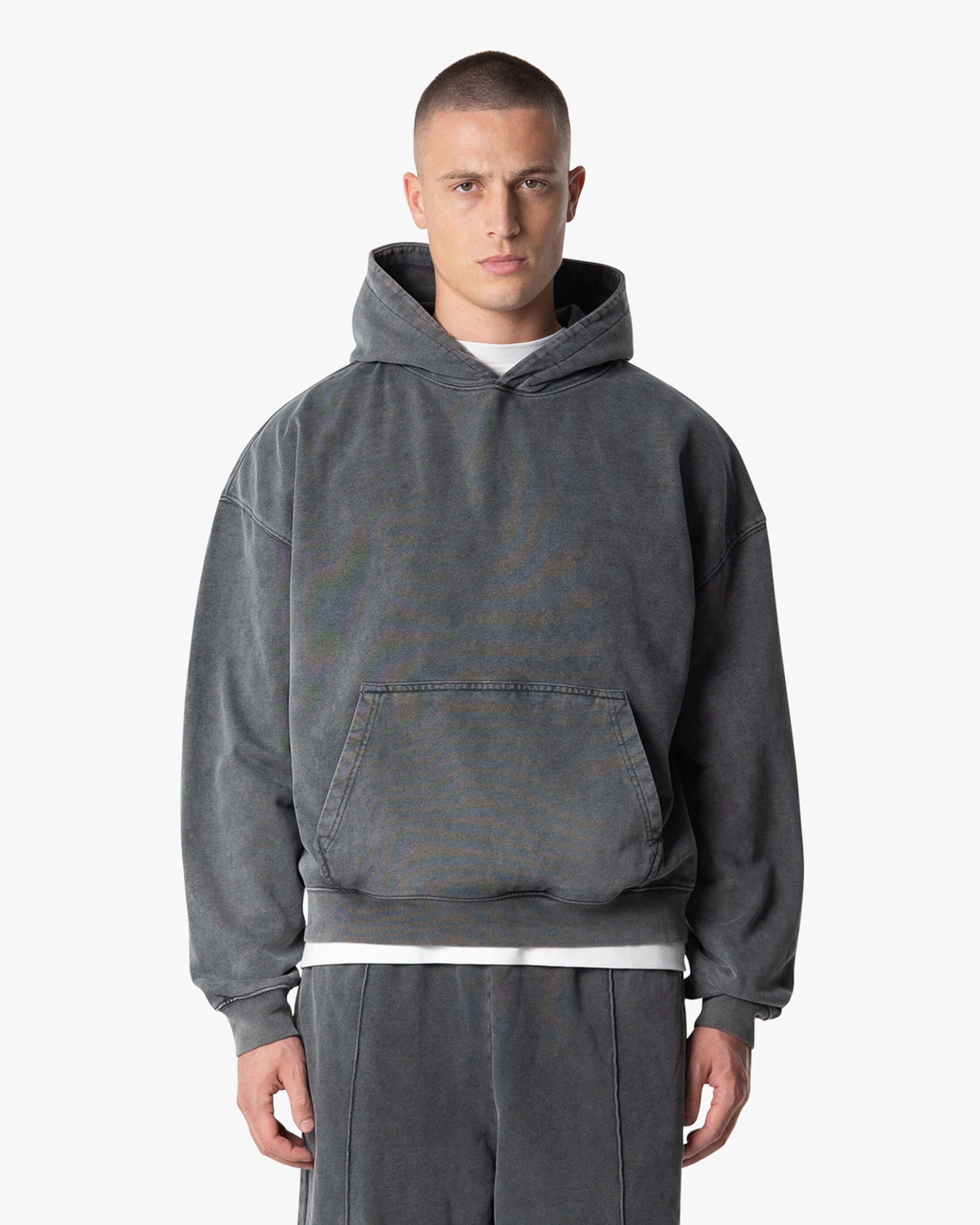Acid Wash Übergroßer Hoodie