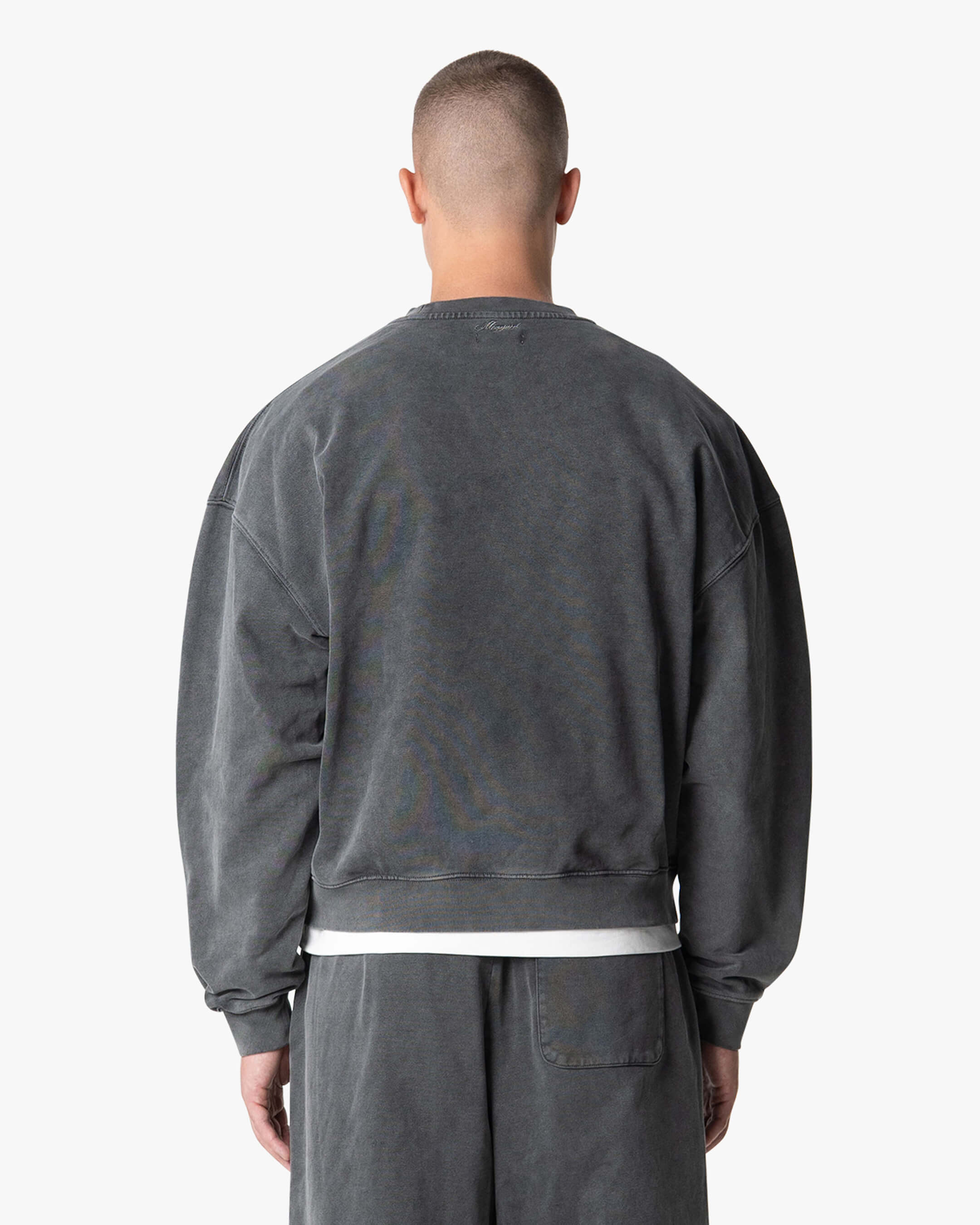 Acid Wash Übergroßer Pullover