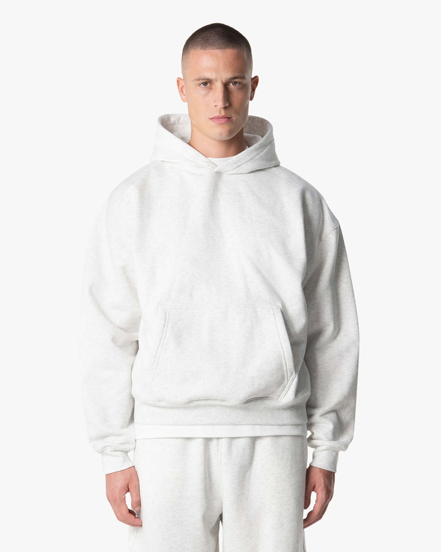 Blanks Set Hoodie | Light Grey Melee