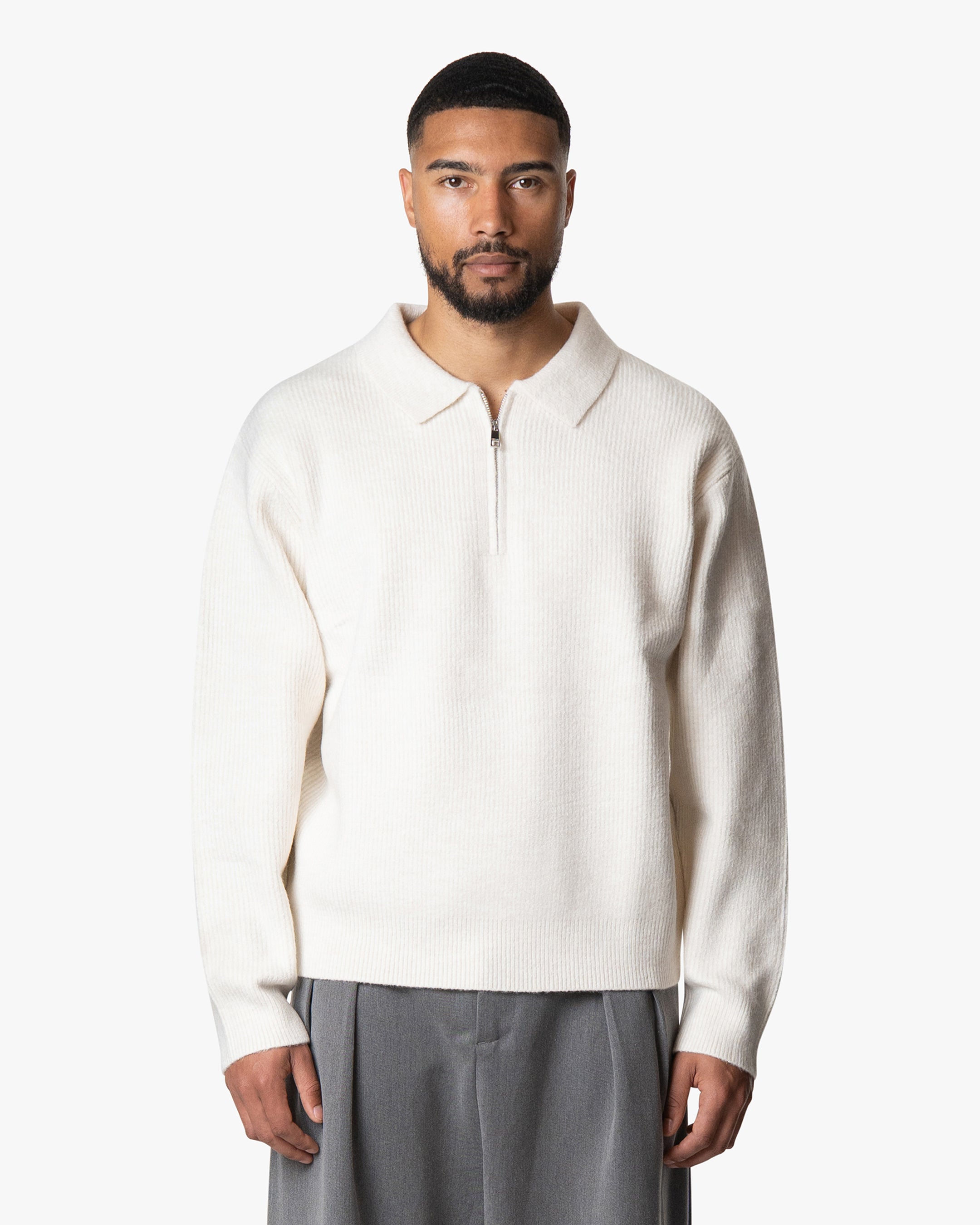 Levante Strickpullover mit halbem Reißverschluss 