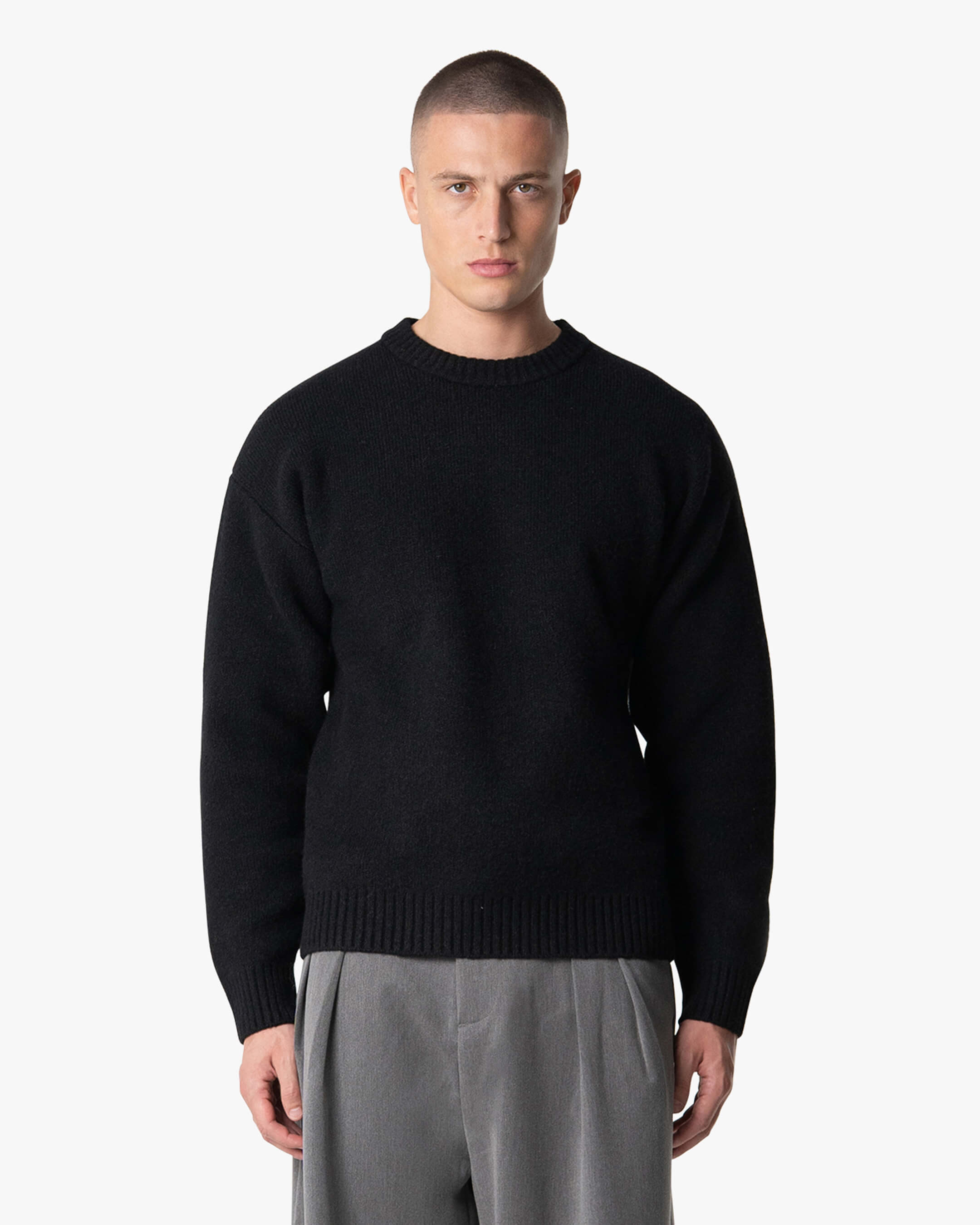 Brixton Pullover aus Wollmischung mit gebürsteter Oberfläche 
