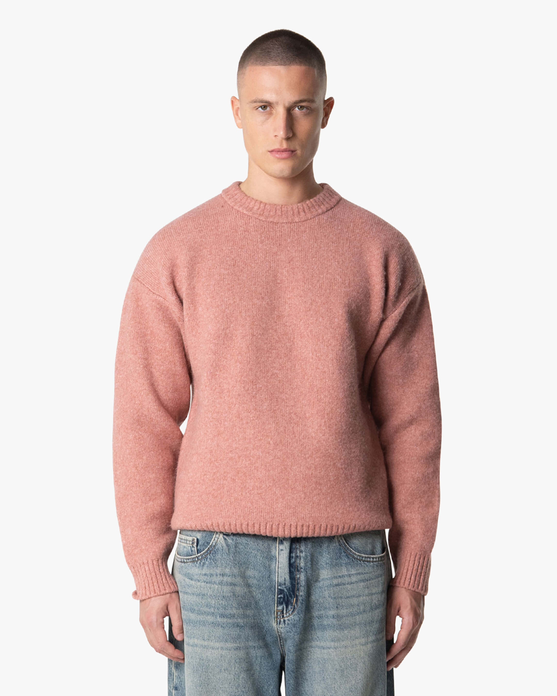 Brixton Pullover aus Wollmischung mit gebürsteter Oberfläche 