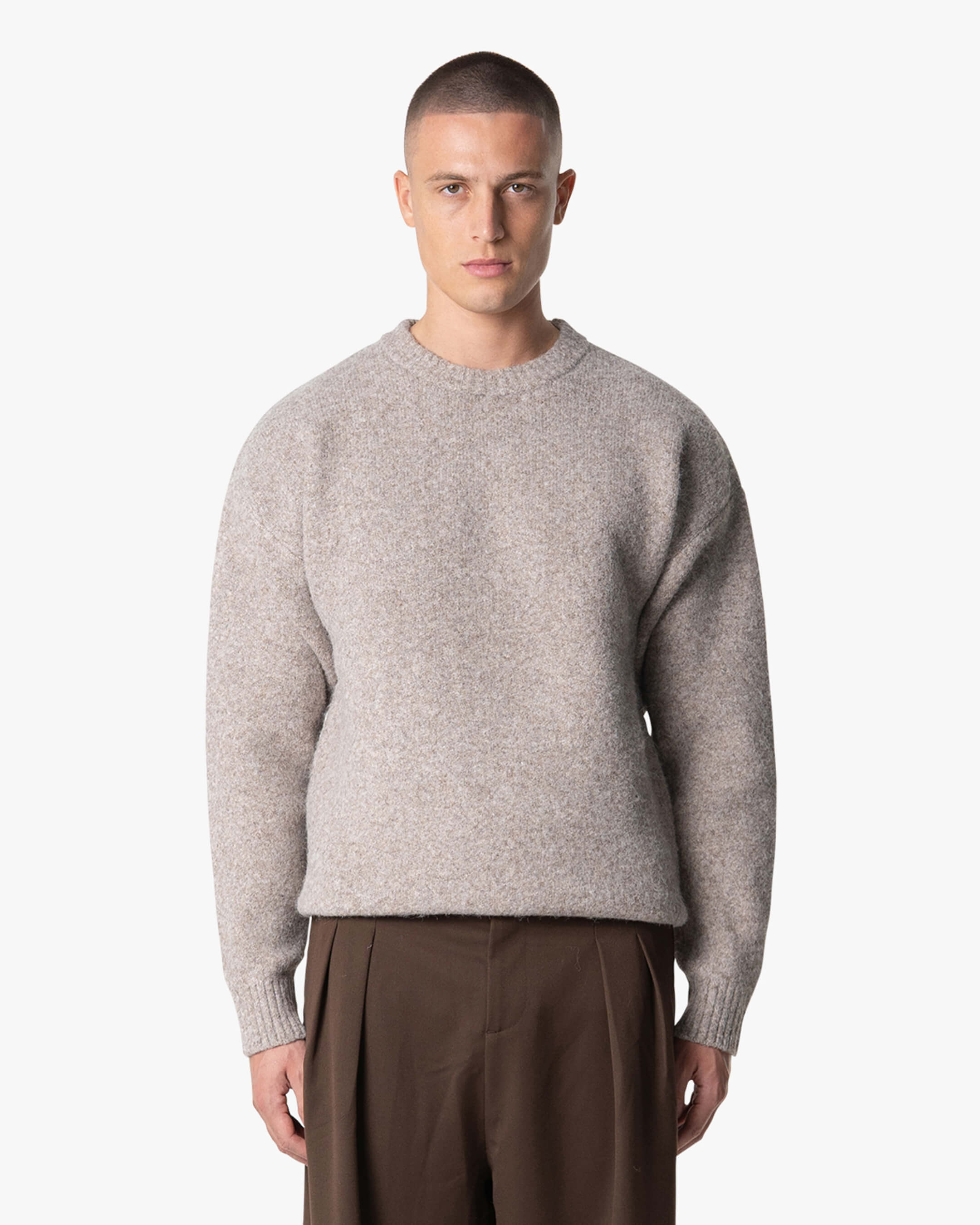 Brixton Pullover aus Wollmischung mit gebürsteter Oberfläche