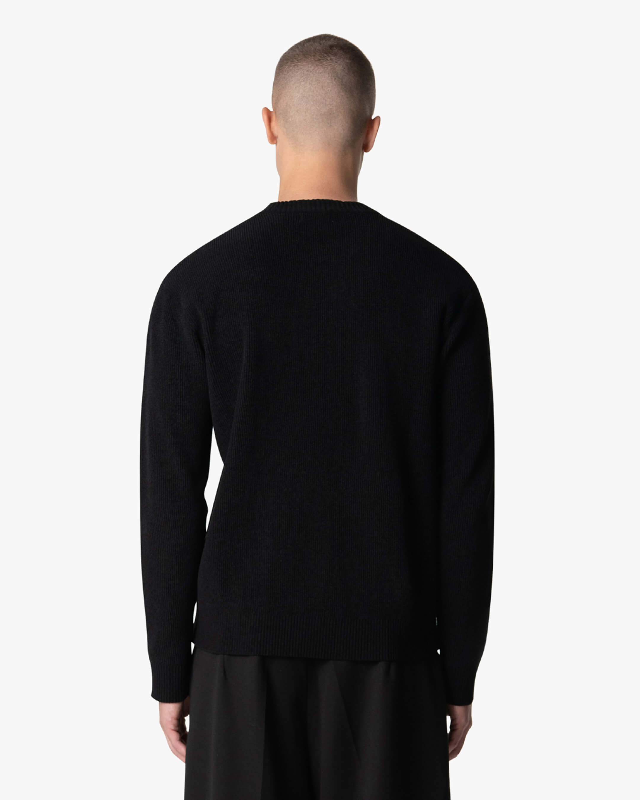 Kultur-Strickpullover mit Rundhalsausschnitt