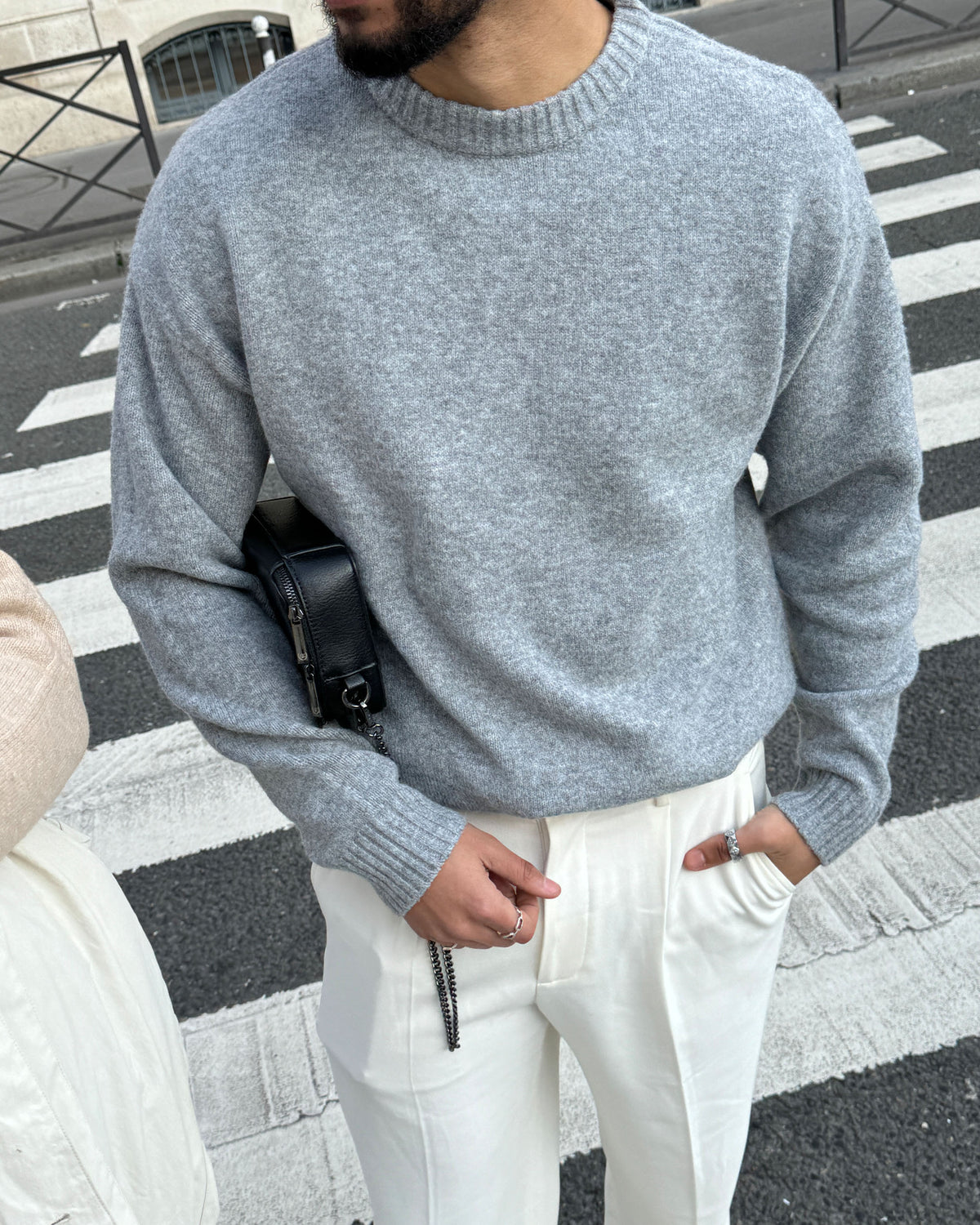Brixton Pullover aus Wollmischung mit gebürsteter Oberfläche