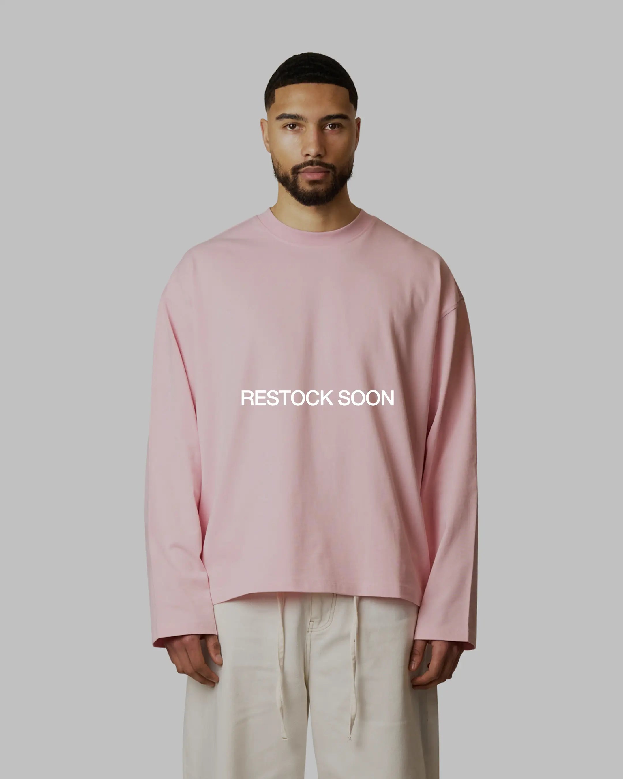Blank Boxy Longsleeve | Pink