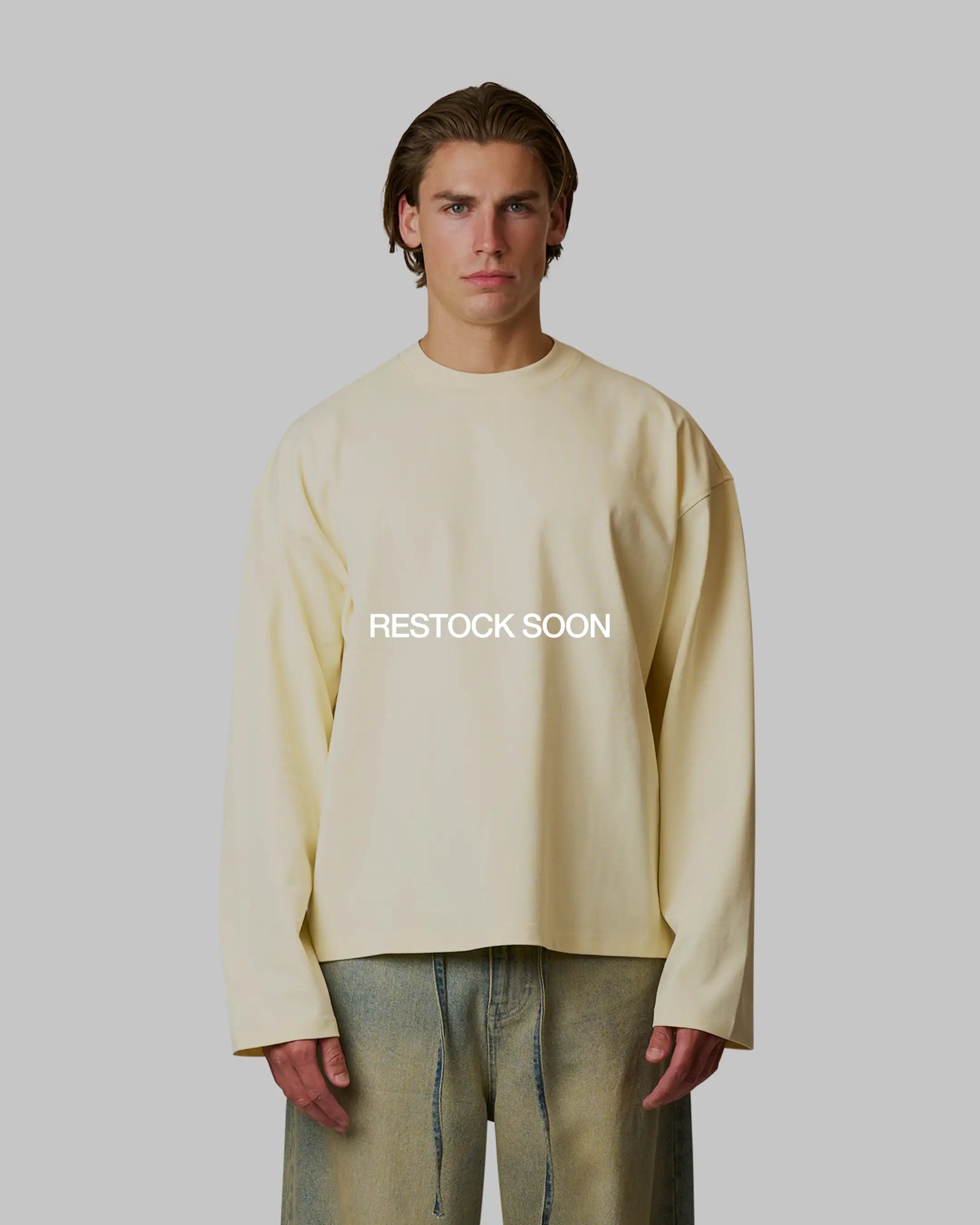 Blank Boxy Longsleeve | Butter Yellow