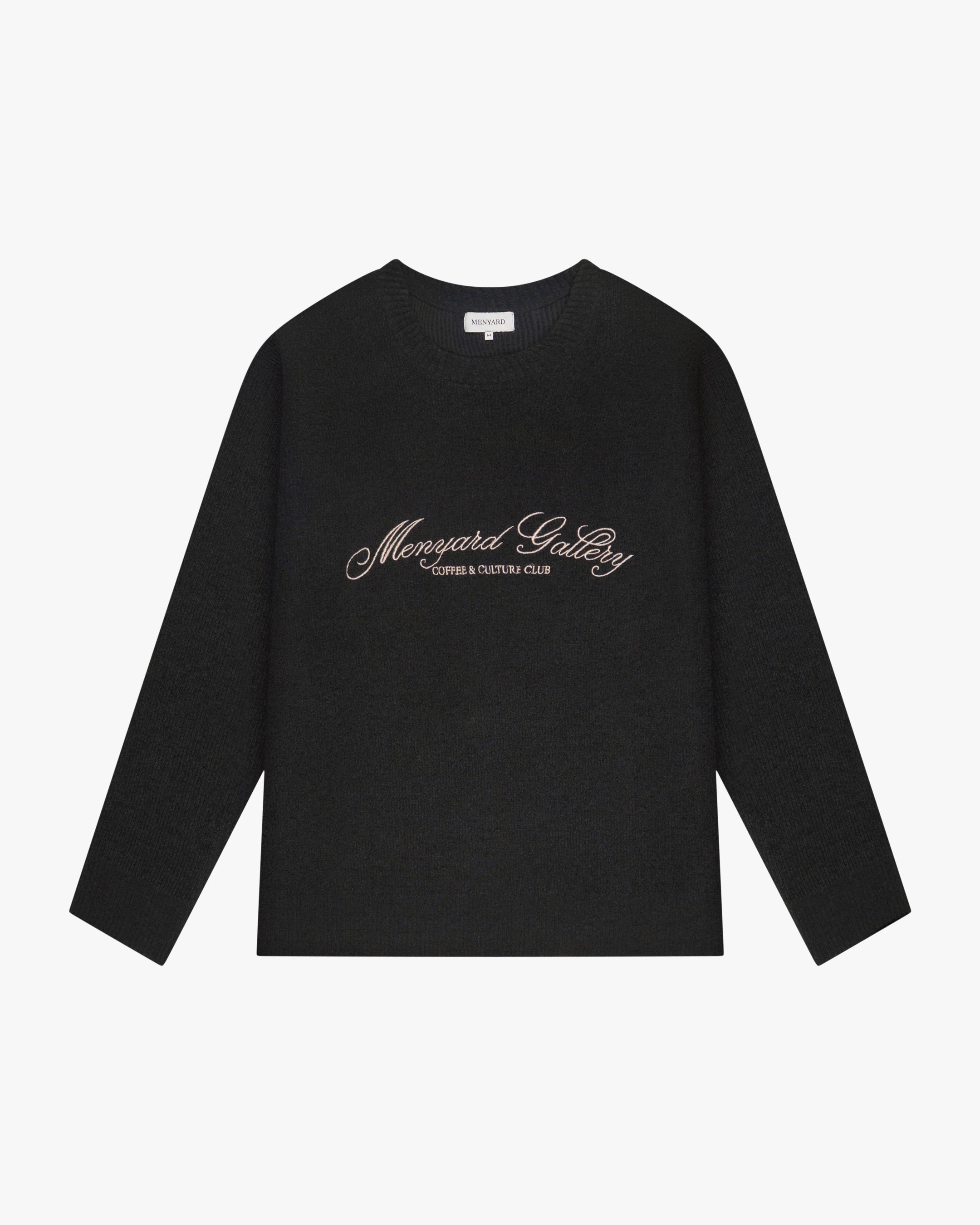 Kultur-Strickpullover mit Rundhalsausschnitt