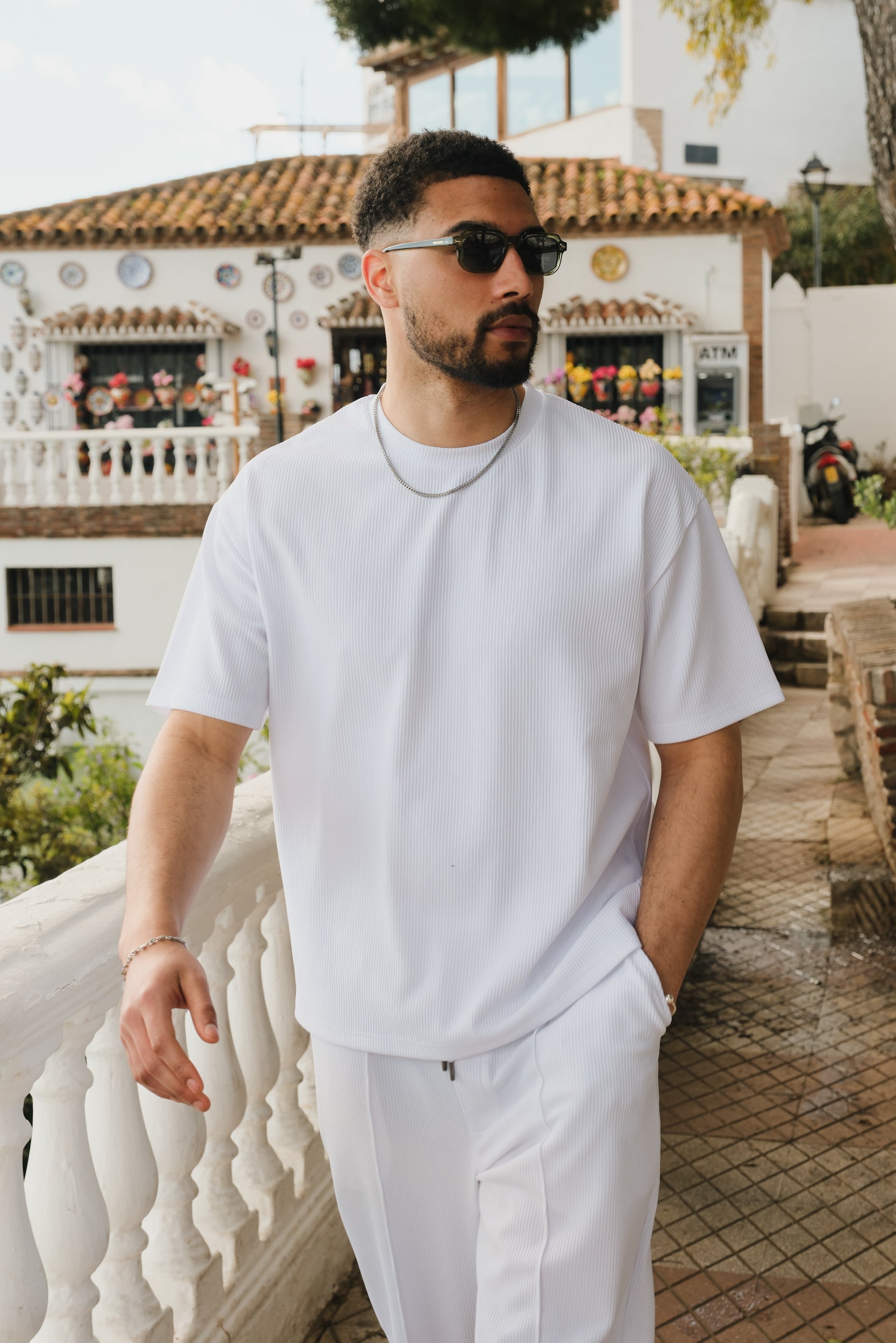 Santiago Geripptes T-Shirt