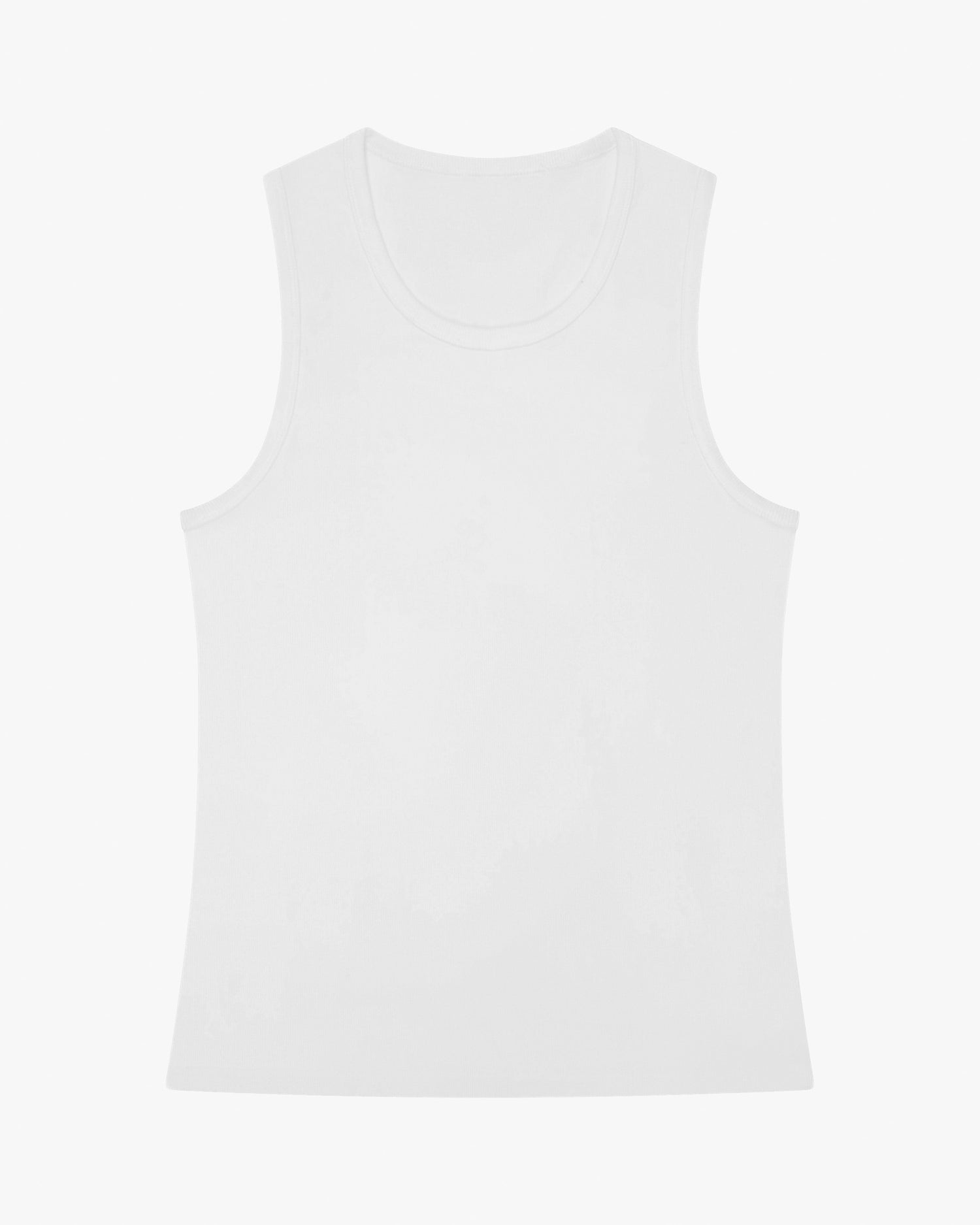 Blank Fitted Tank Top | White