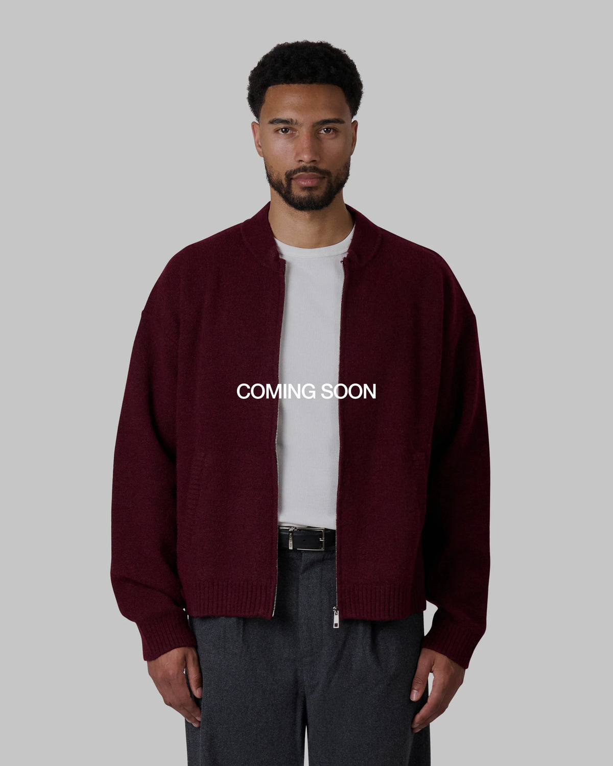 Signore Gebürsteter Strickjacke mit Reißverschluss