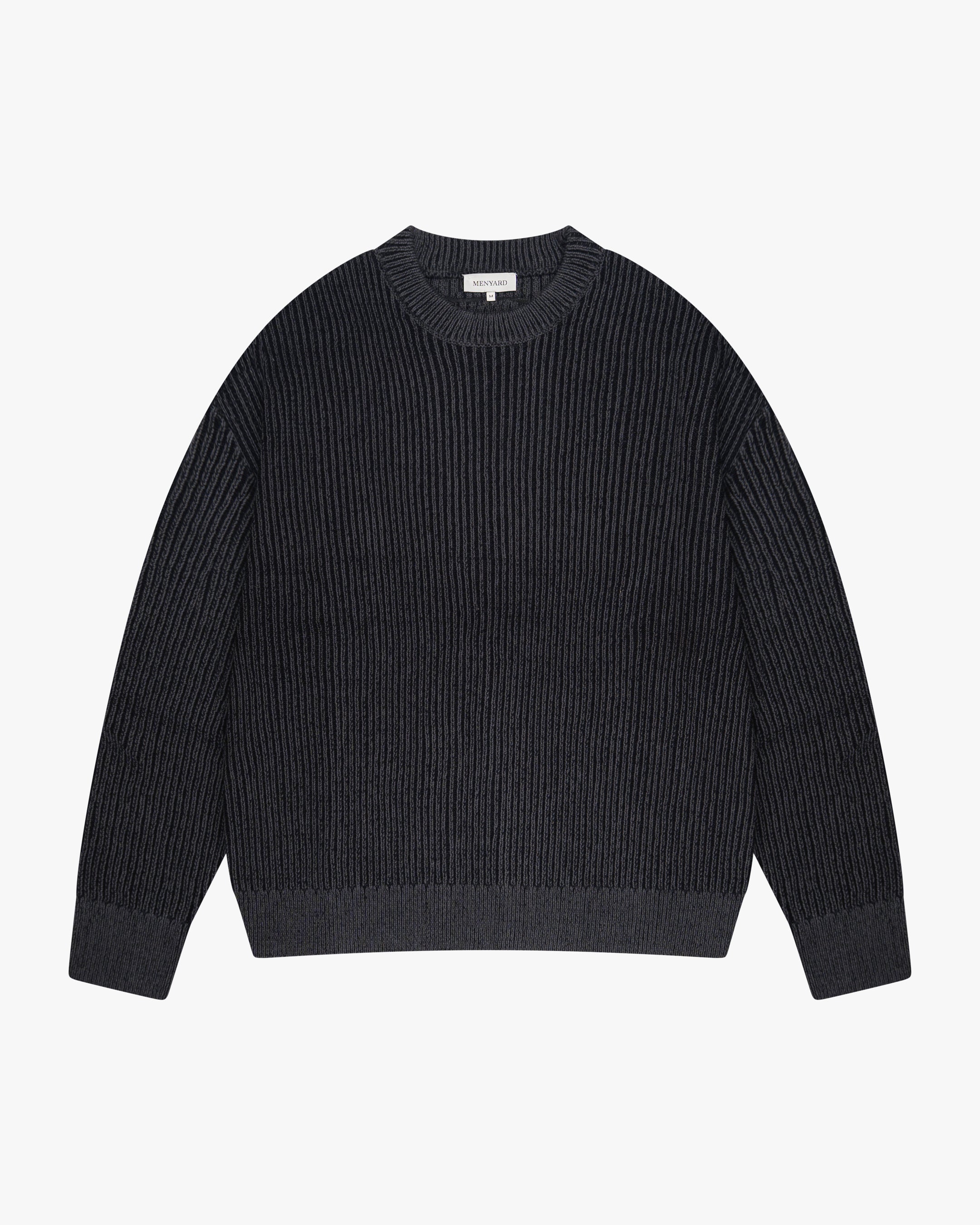 Lima Strickpullover aus Baumwolle - Schwarz/Grau