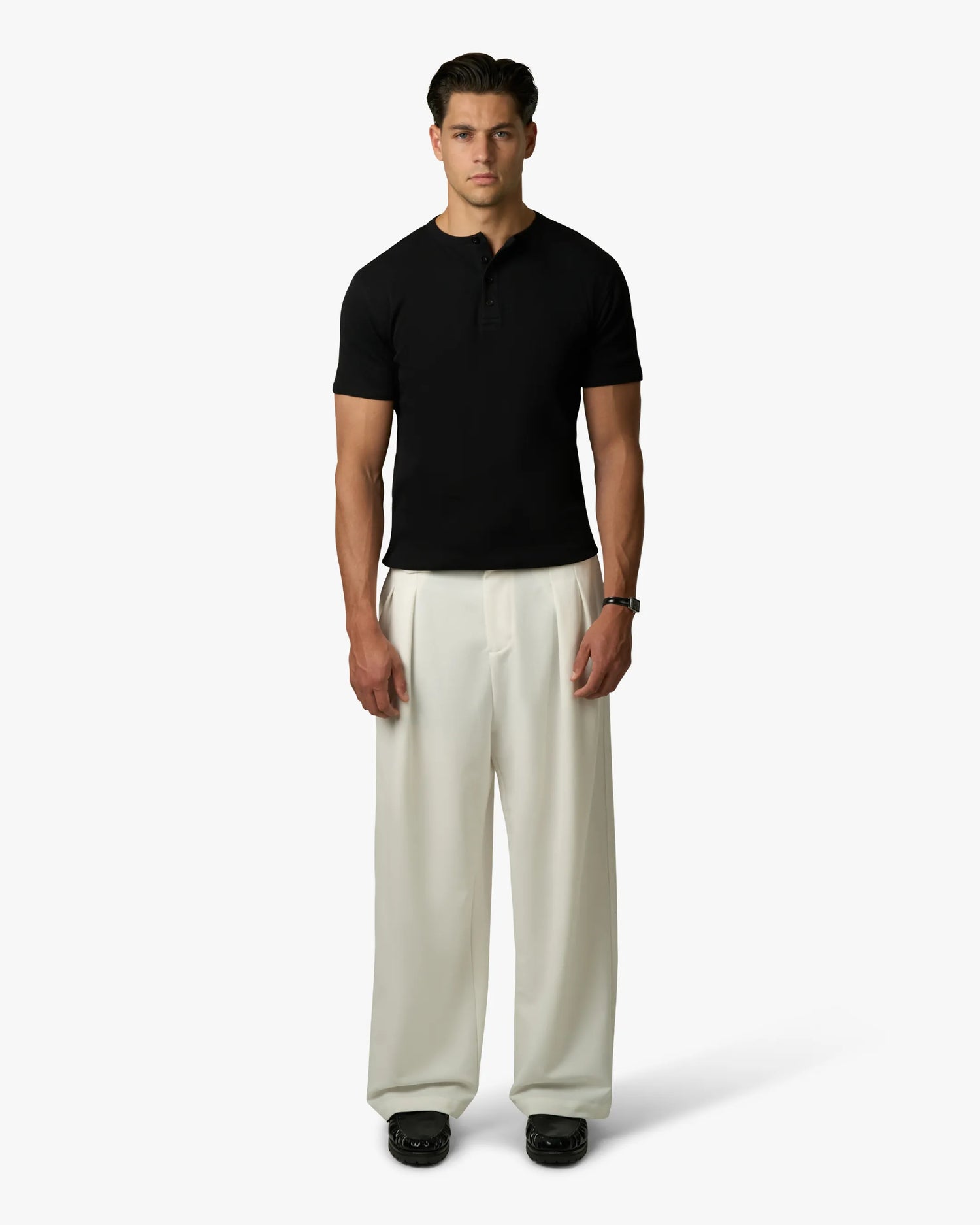Mougins Geripptes Henley T-shirt