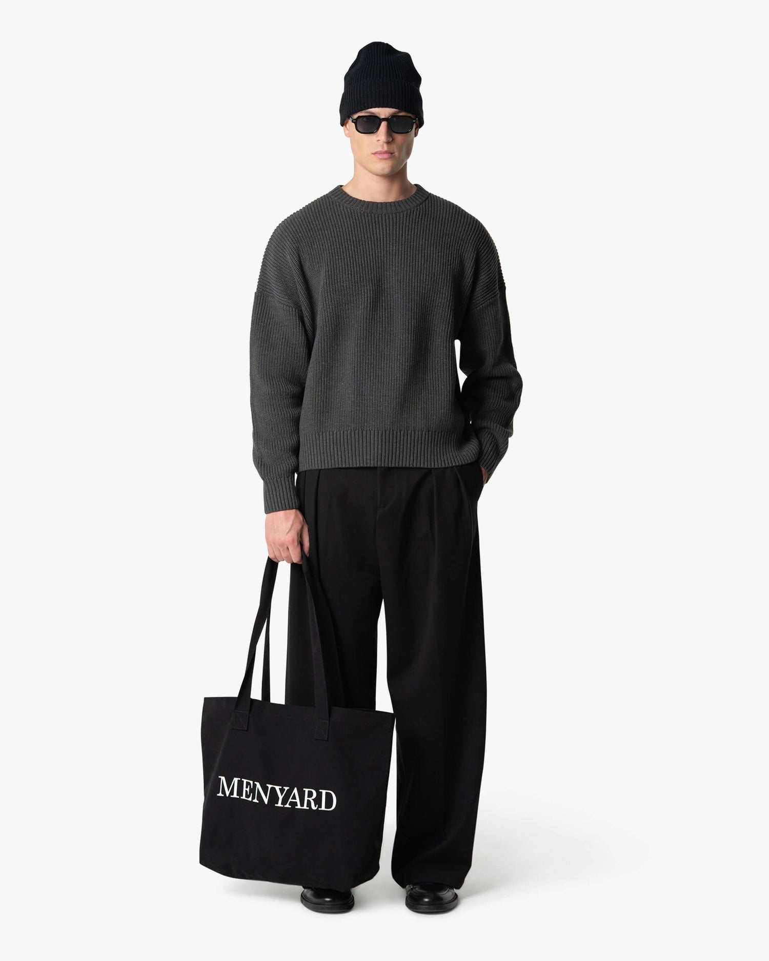 Emilian Übergroßer Baumwollpullover in Box-Schnitt