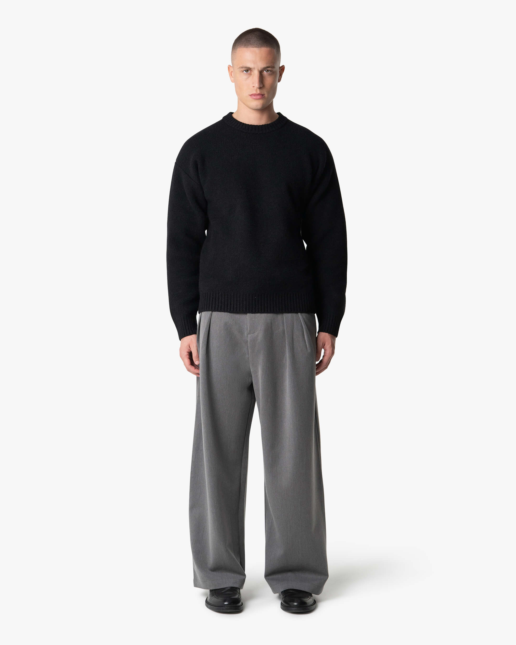 Brixton Pullover aus Wollmischung mit gebürsteter Oberfläche 