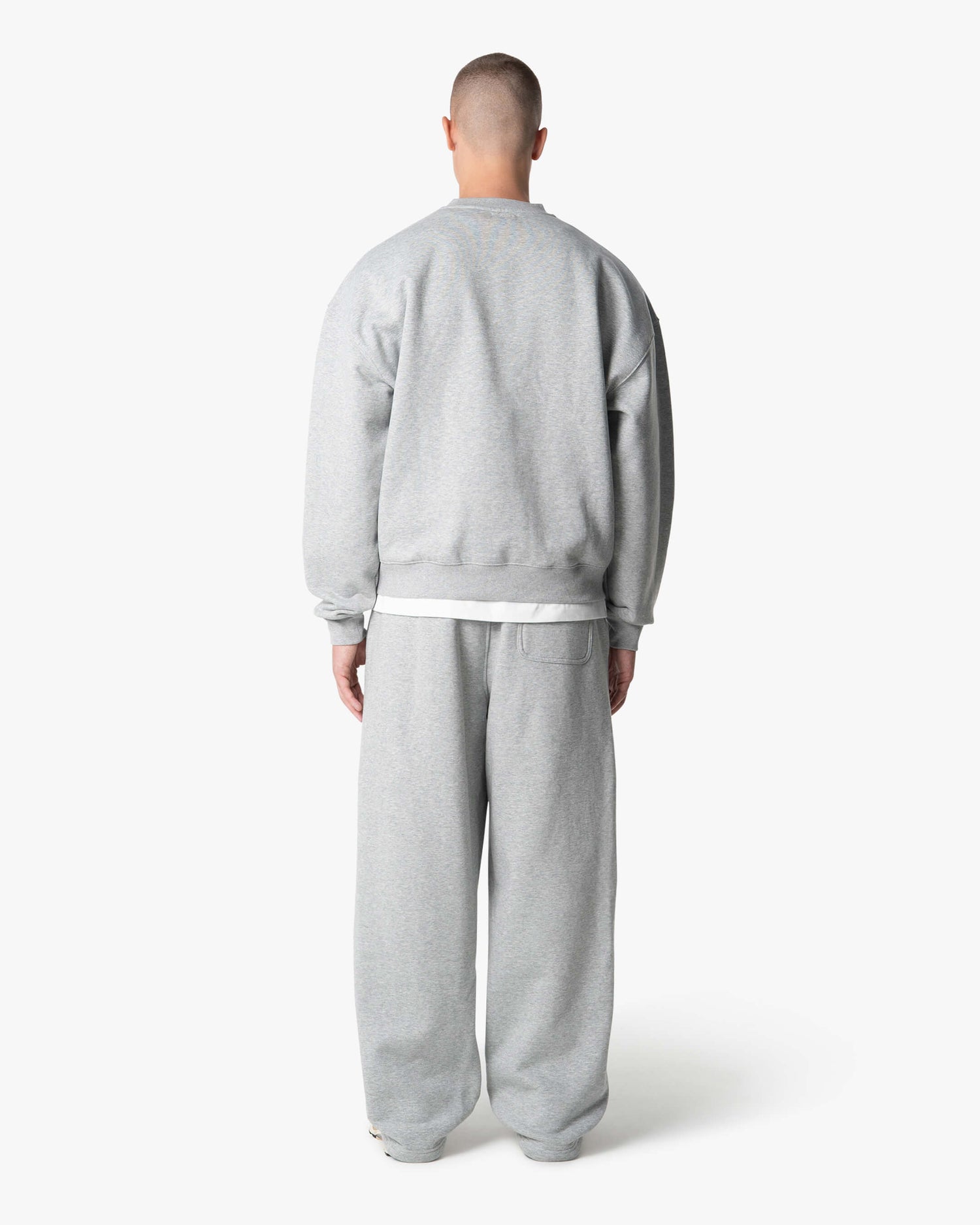 Oversized Blank Sweater | Grey Melee
