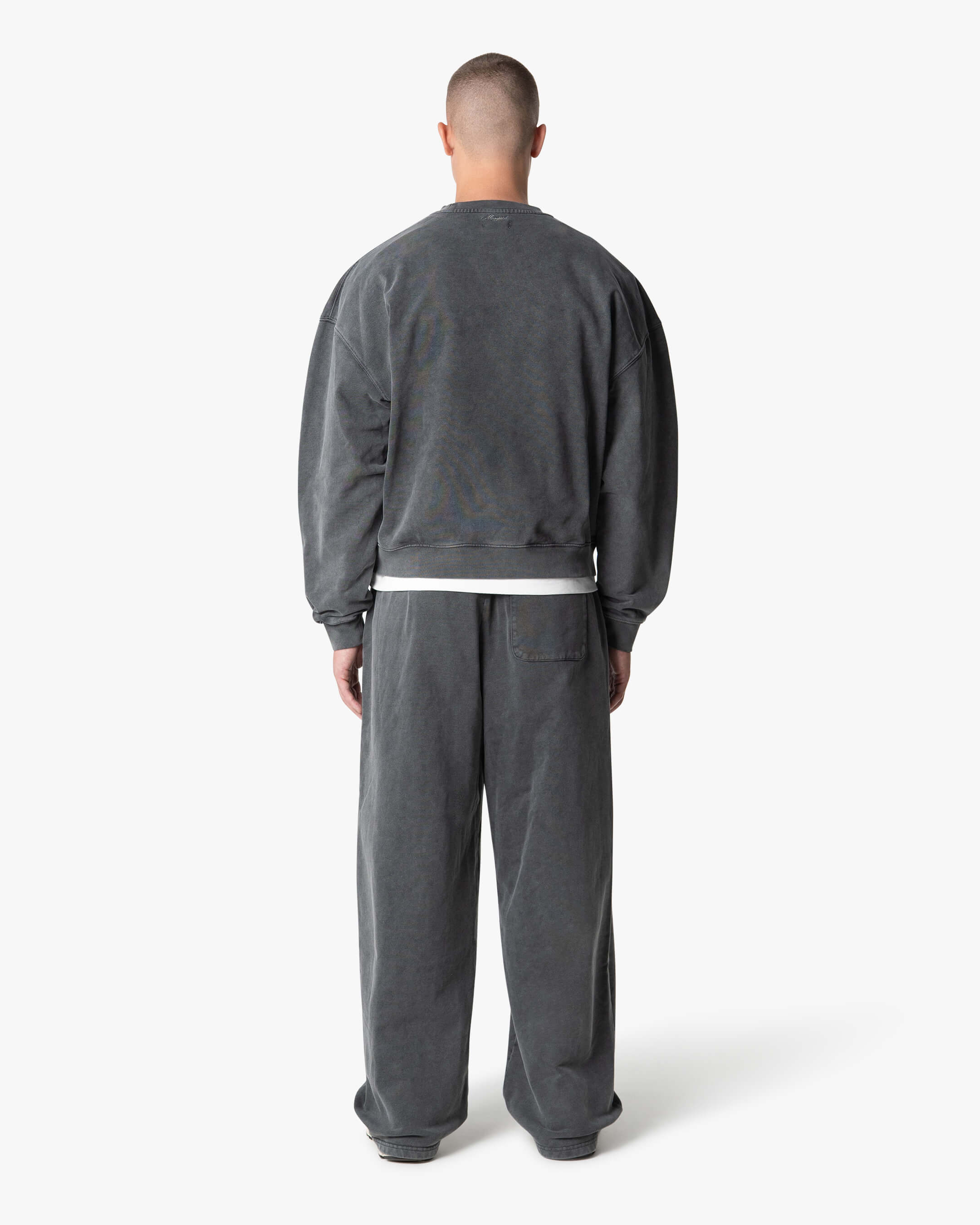 Acid Wash Übergroßer Pullover