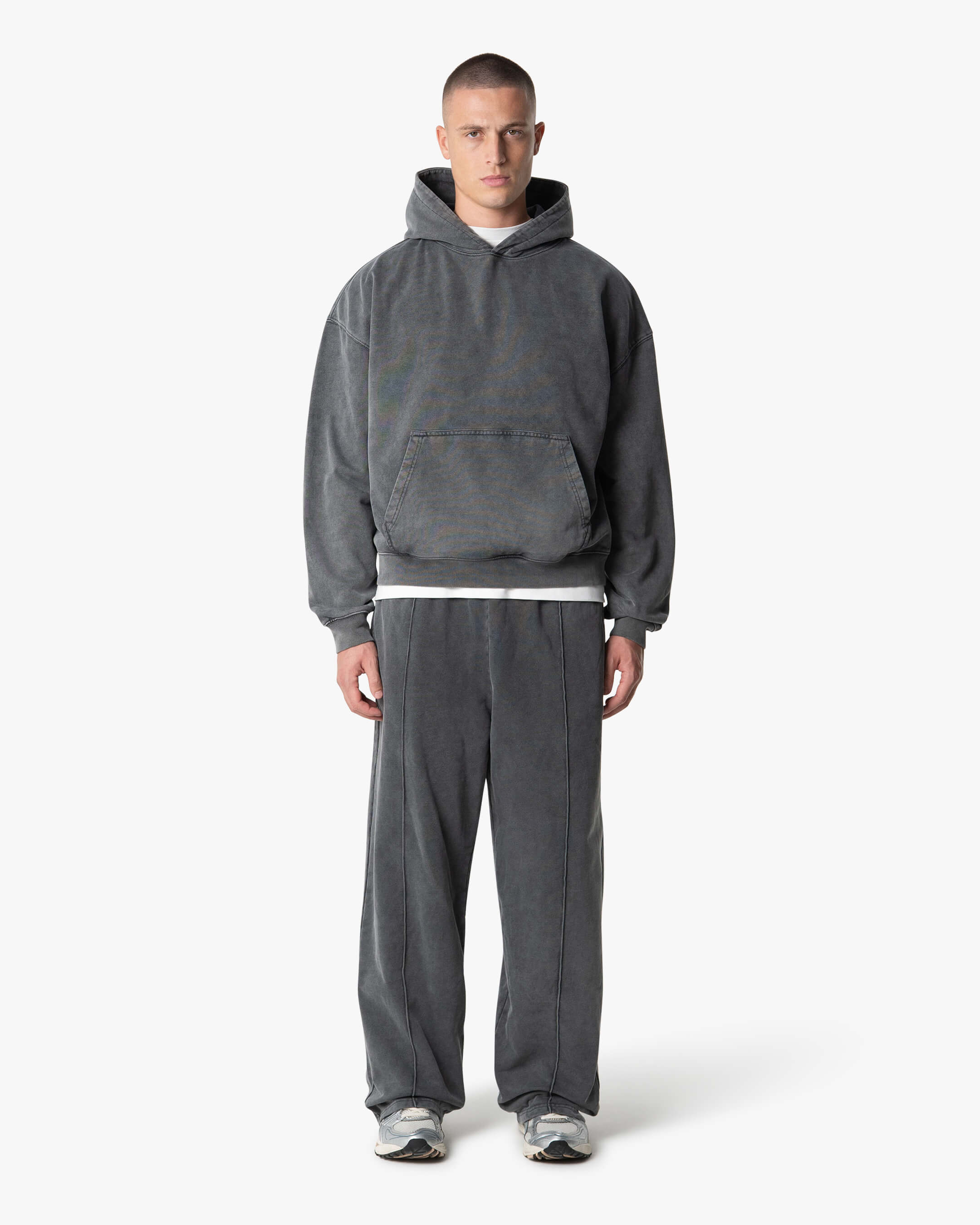 Acid Wash Übergroßer Hoodie
