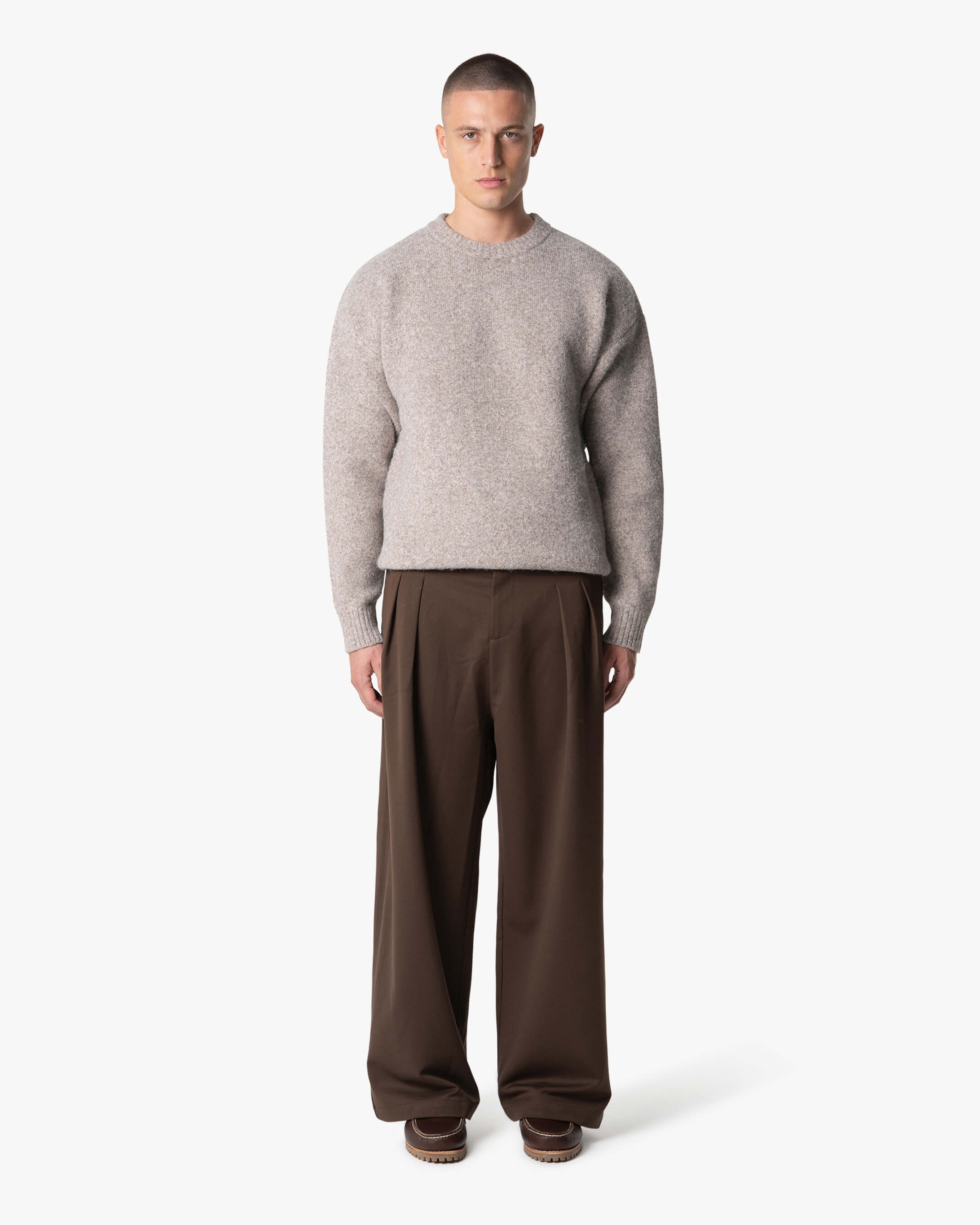 Brixton Pullover aus Wollmischung mit gebürsteter Oberfläche