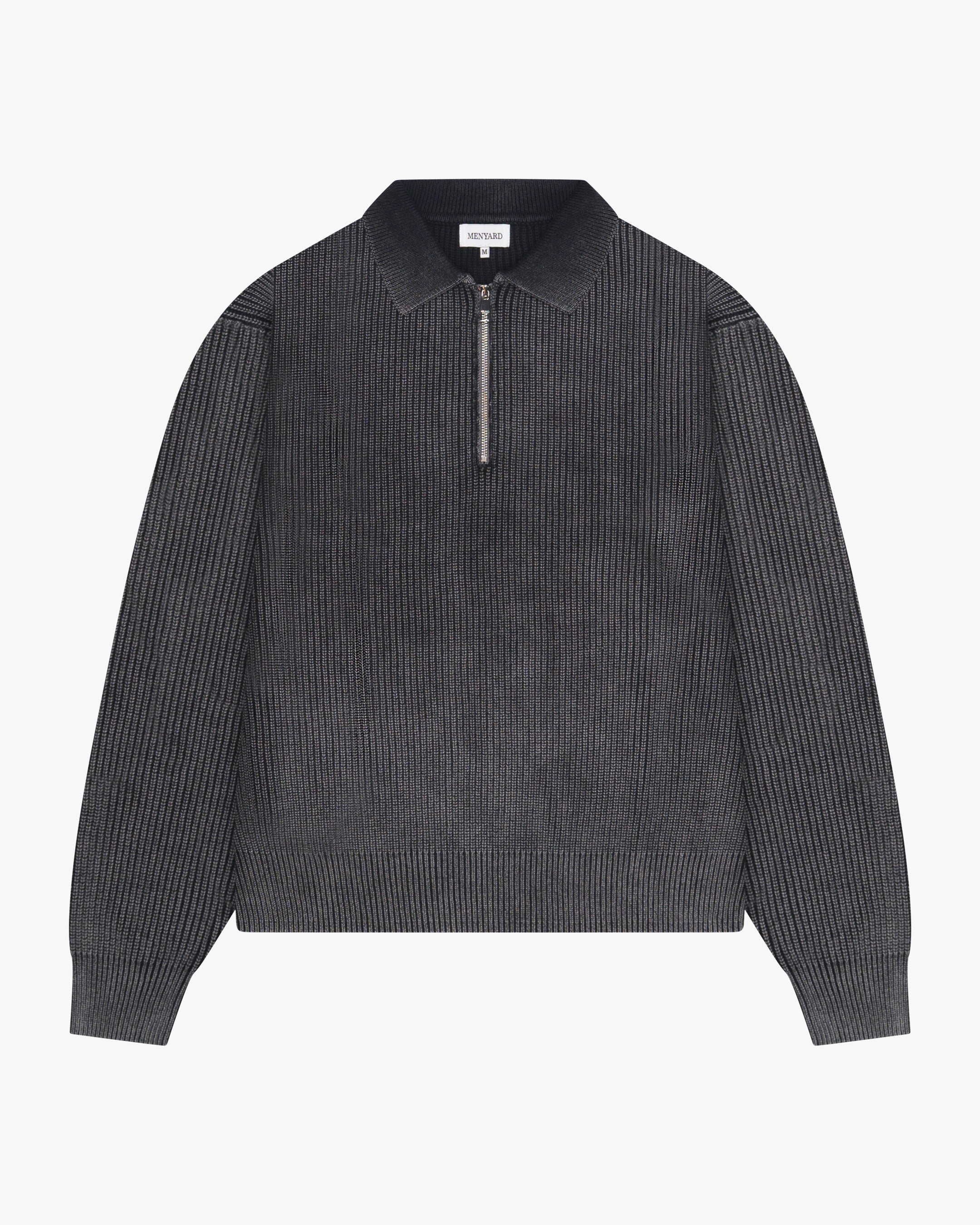 Orazio Baumwollstrickpullover mit halbem Reißverschluss 